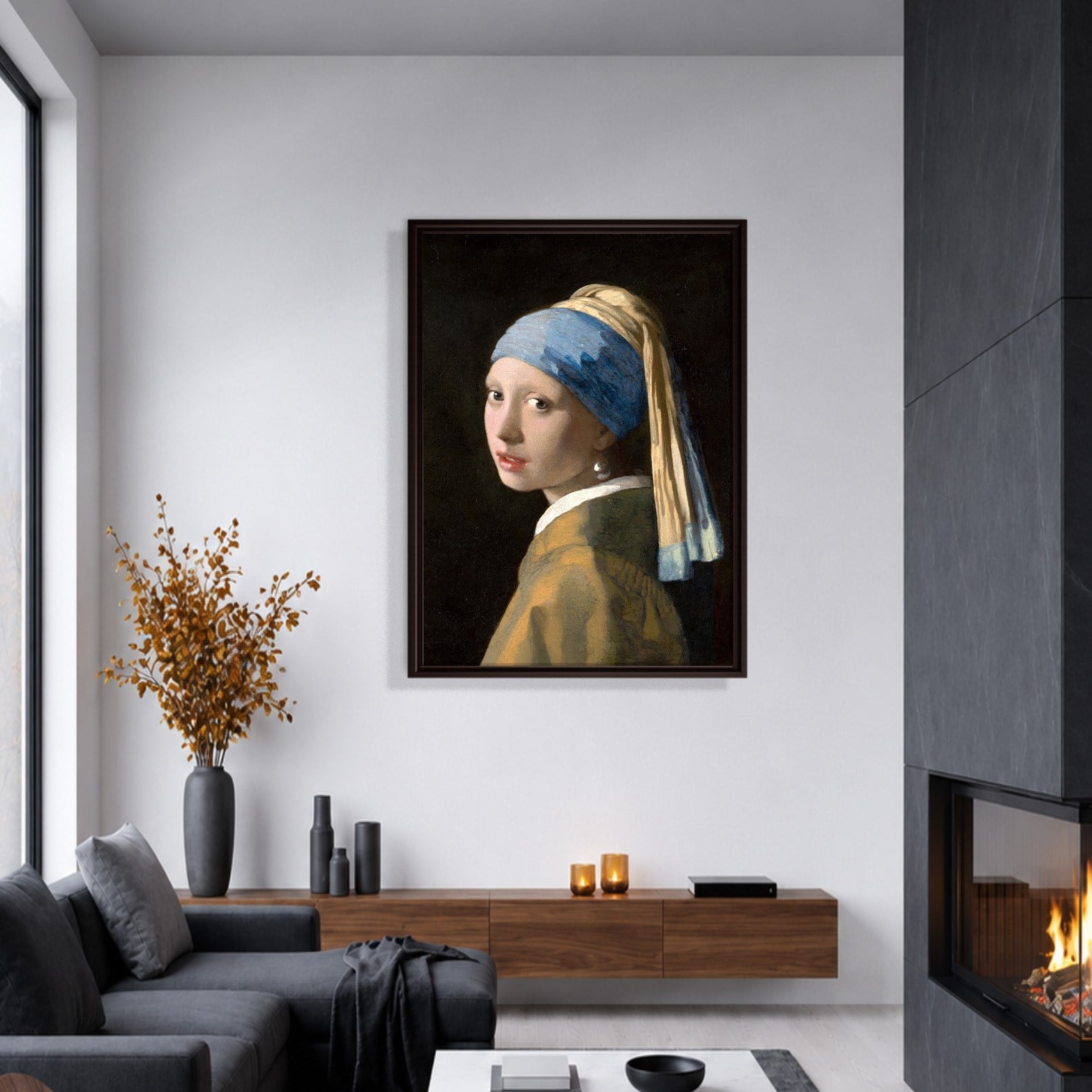 İnci Küpeli Kız Kanvas Tablo – Johannes Vermeer Girl with a Pearl Earring Klasik Sanat Eseri