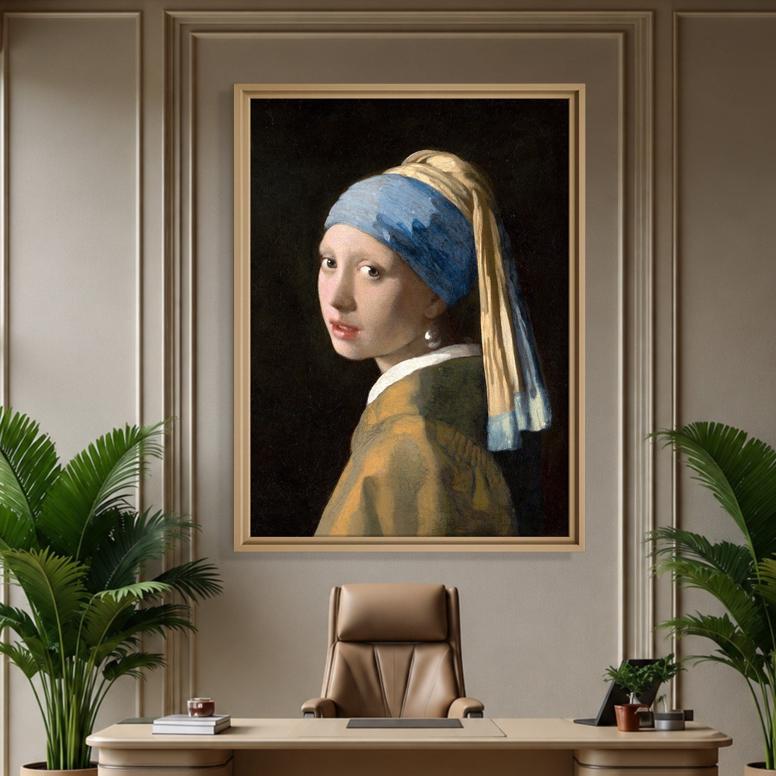 İnci Küpeli Kız Kanvas Tablo – Johannes Vermeer Girl with a Pearl Earring Klasik Sanat Eseri