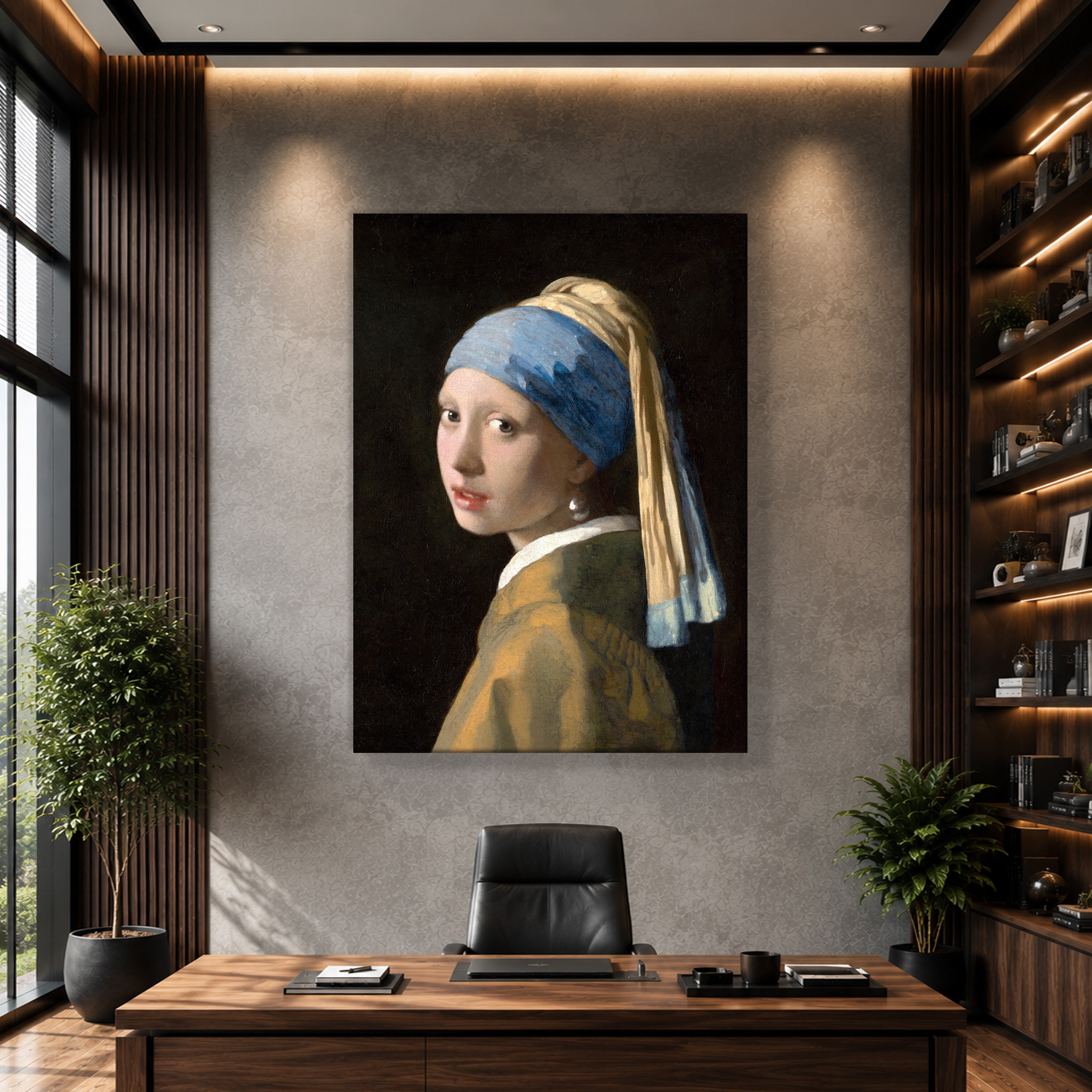İnci Küpeli Kız Kanvas Tablo – Johannes Vermeer Girl with a Pearl Earring Klasik Sanat Eseri