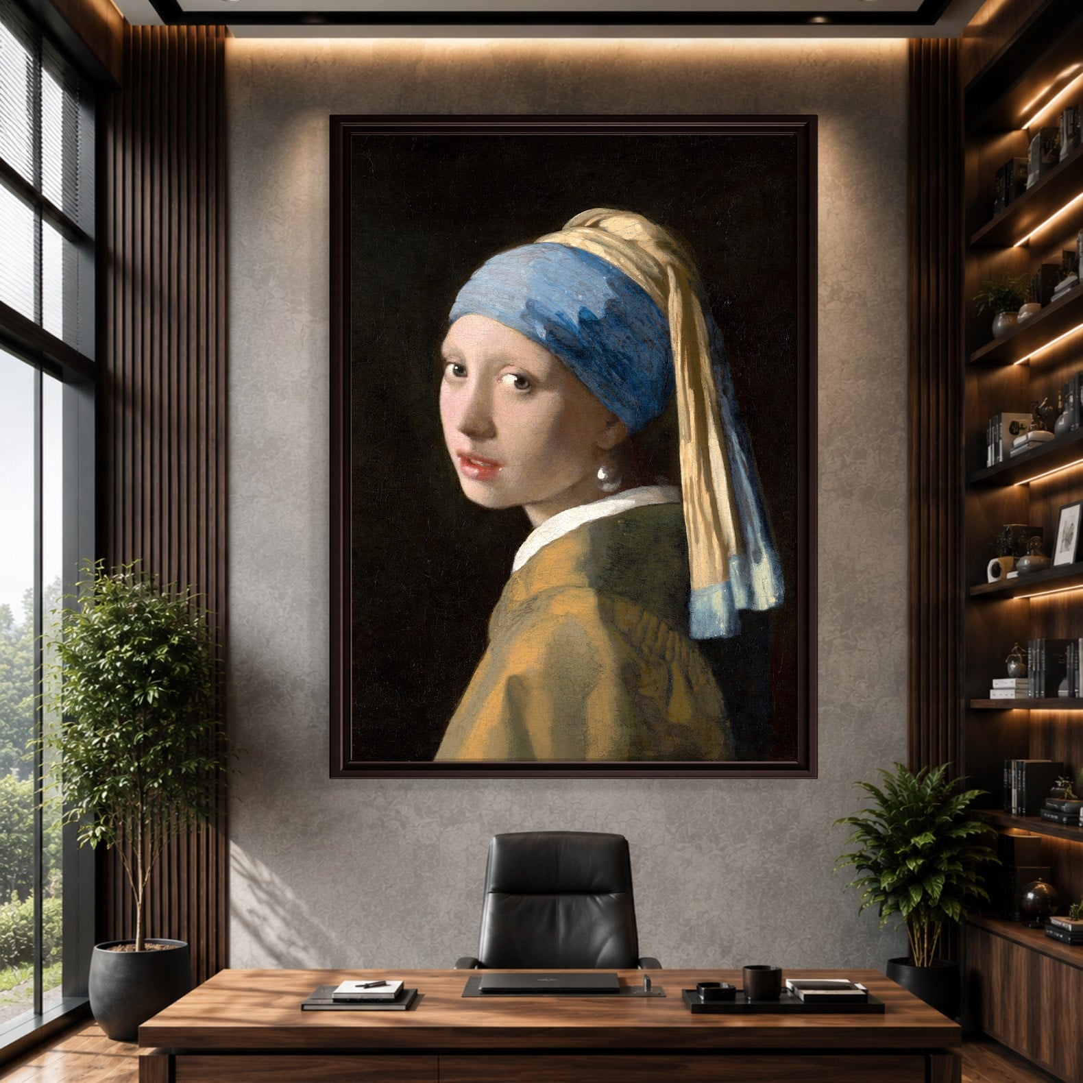 İnci Küpeli Kız Kanvas Tablo – Johannes Vermeer Girl with a Pearl Earring Klasik Sanat Eseri