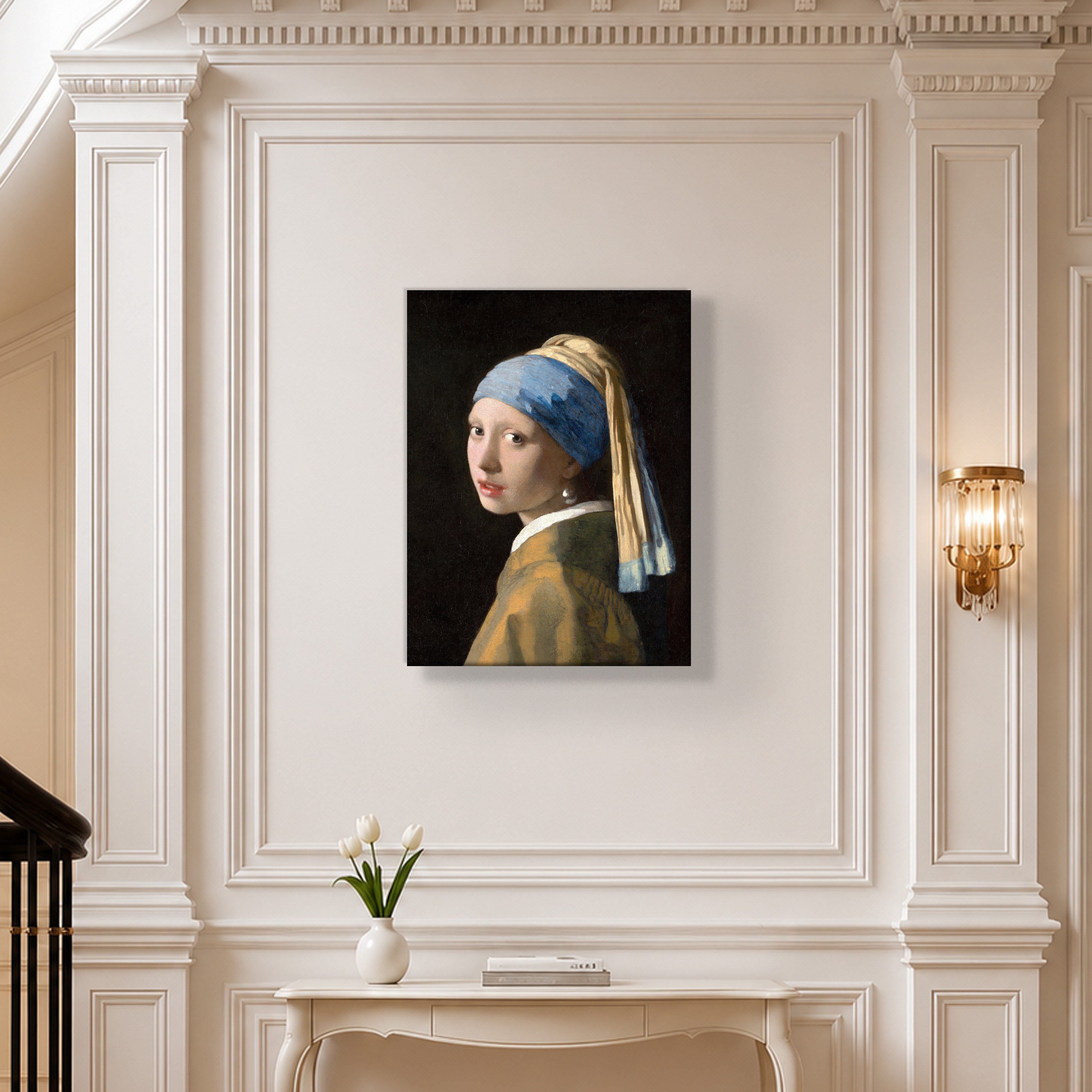 İnci Küpeli Kız Kanvas Tablo – Johannes Vermeer Girl with a Pearl Earring Klasik Sanat Eseri