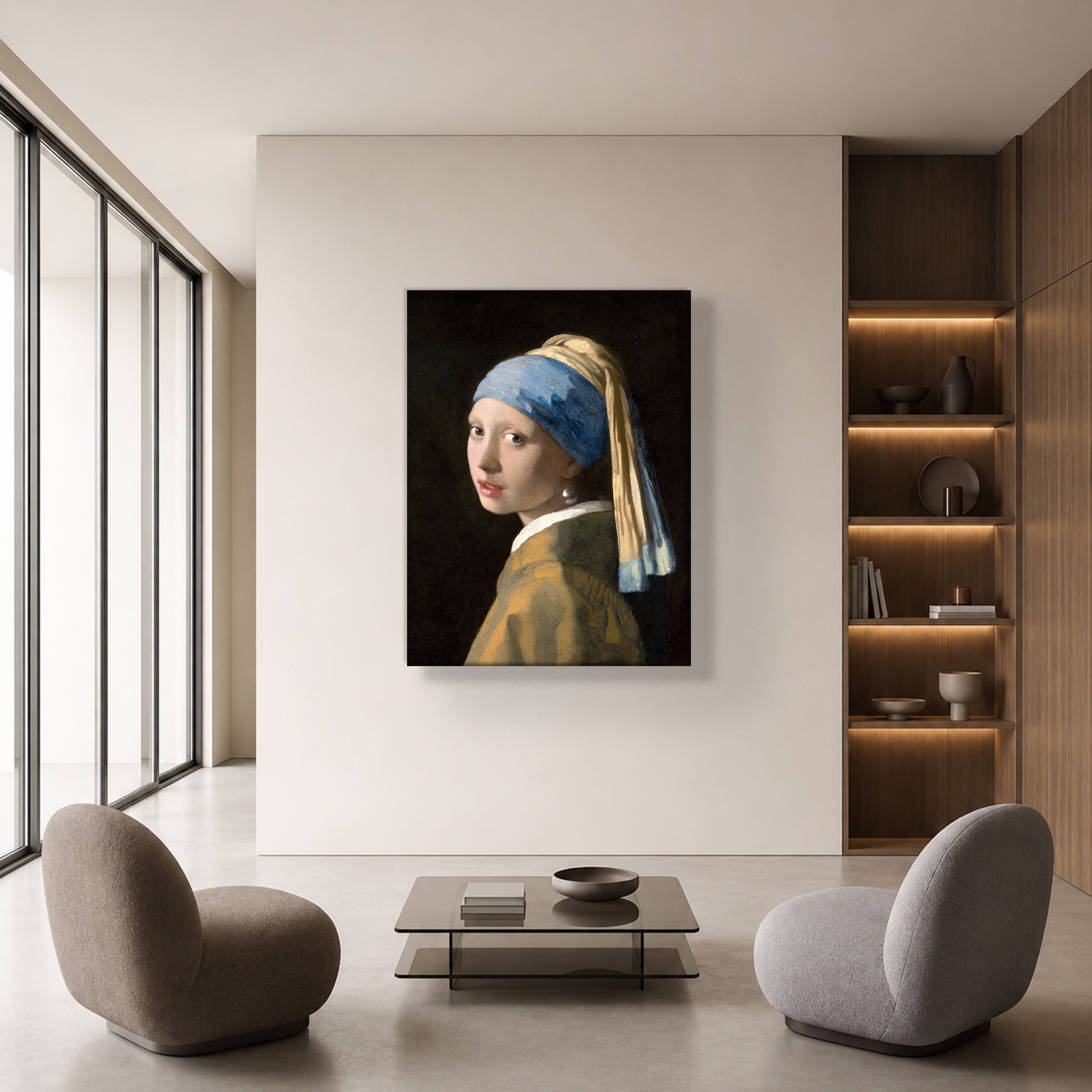 İnci Küpeli Kız Kanvas Tablo – Johannes Vermeer Girl with a Pearl Earring Klasik Sanat Eseri