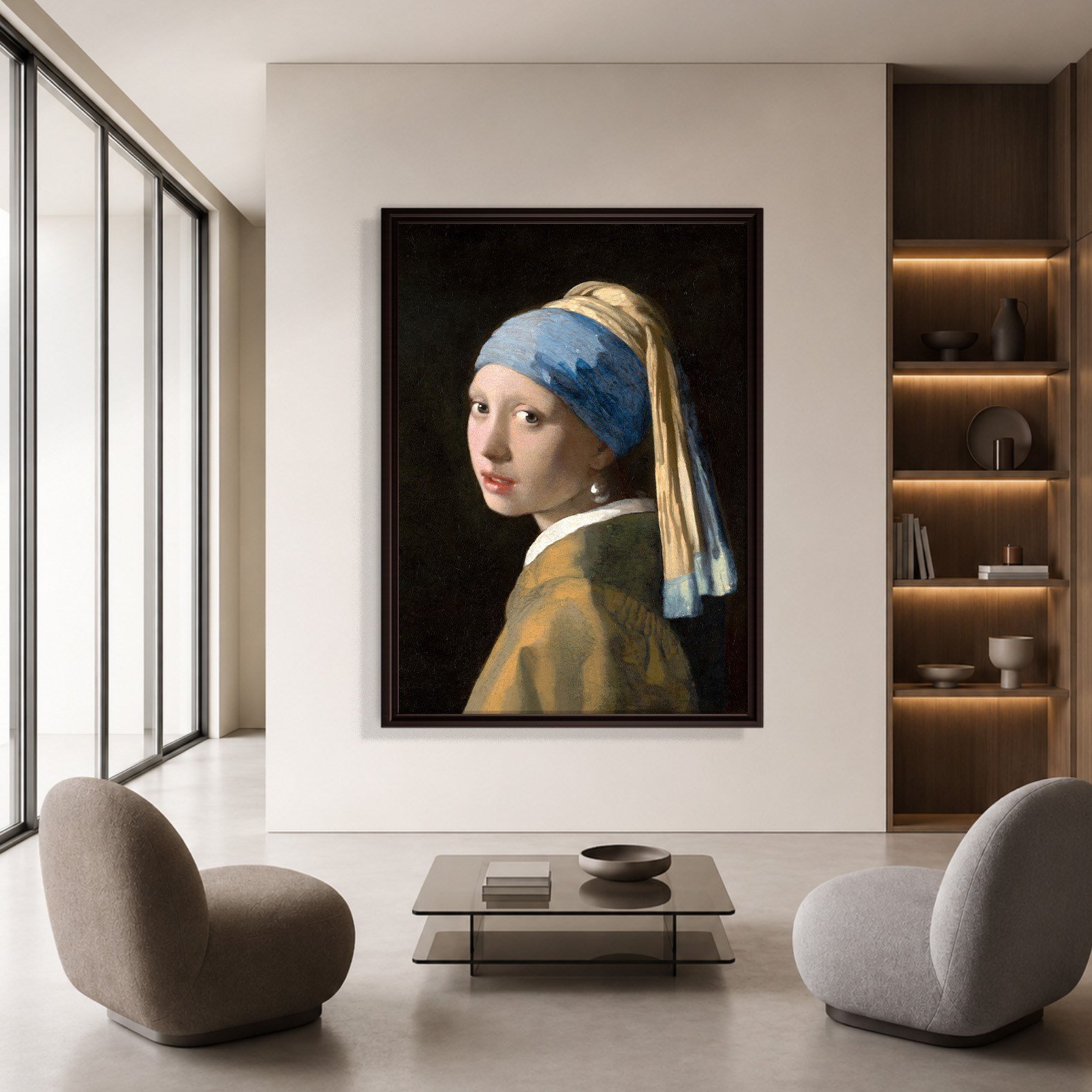İnci Küpeli Kız Kanvas Tablo – Johannes Vermeer Girl with a Pearl Earring Klasik Sanat Eseri