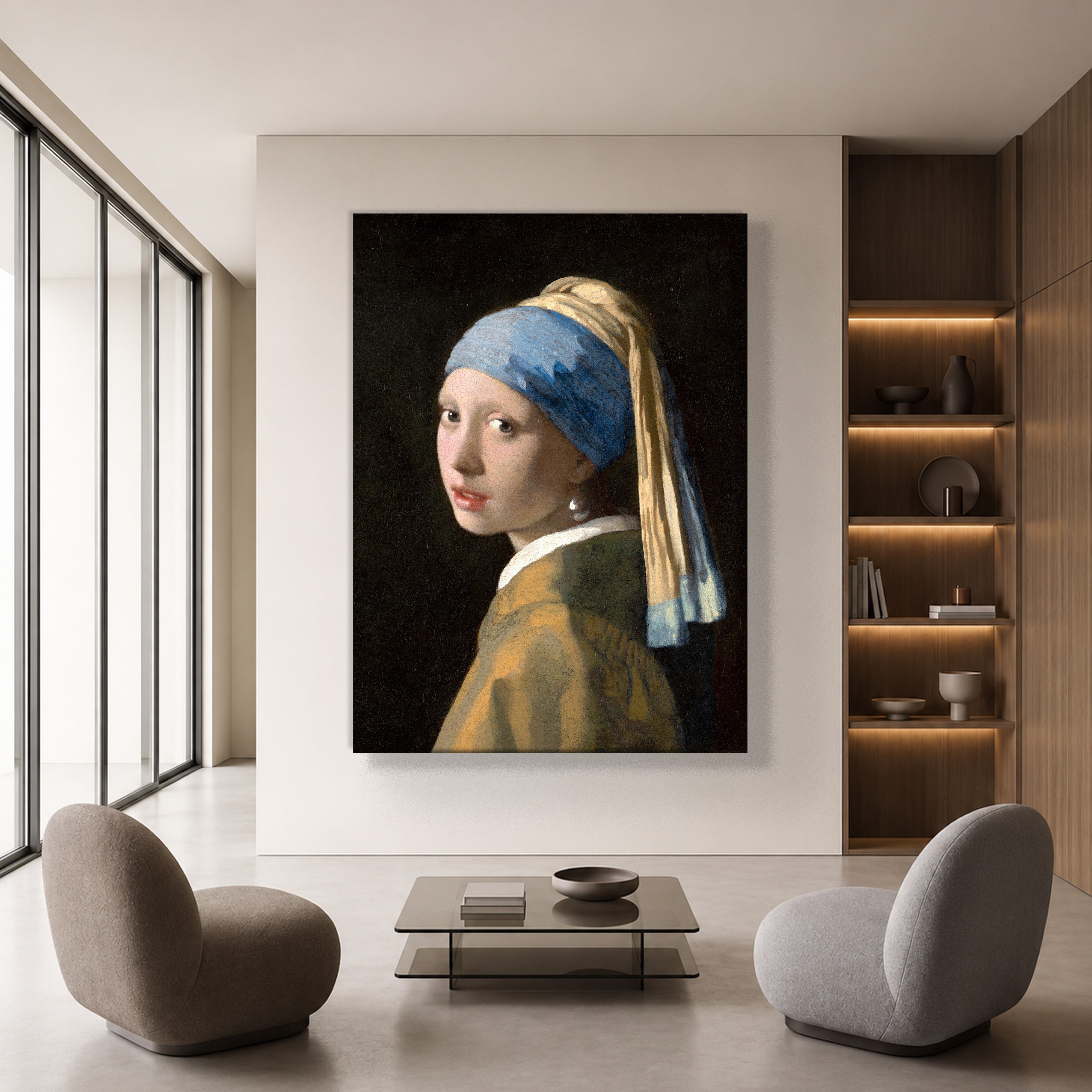 İnci Küpeli Kız Kanvas Tablo – Johannes Vermeer Girl with a Pearl Earring Klasik Sanat Eseri