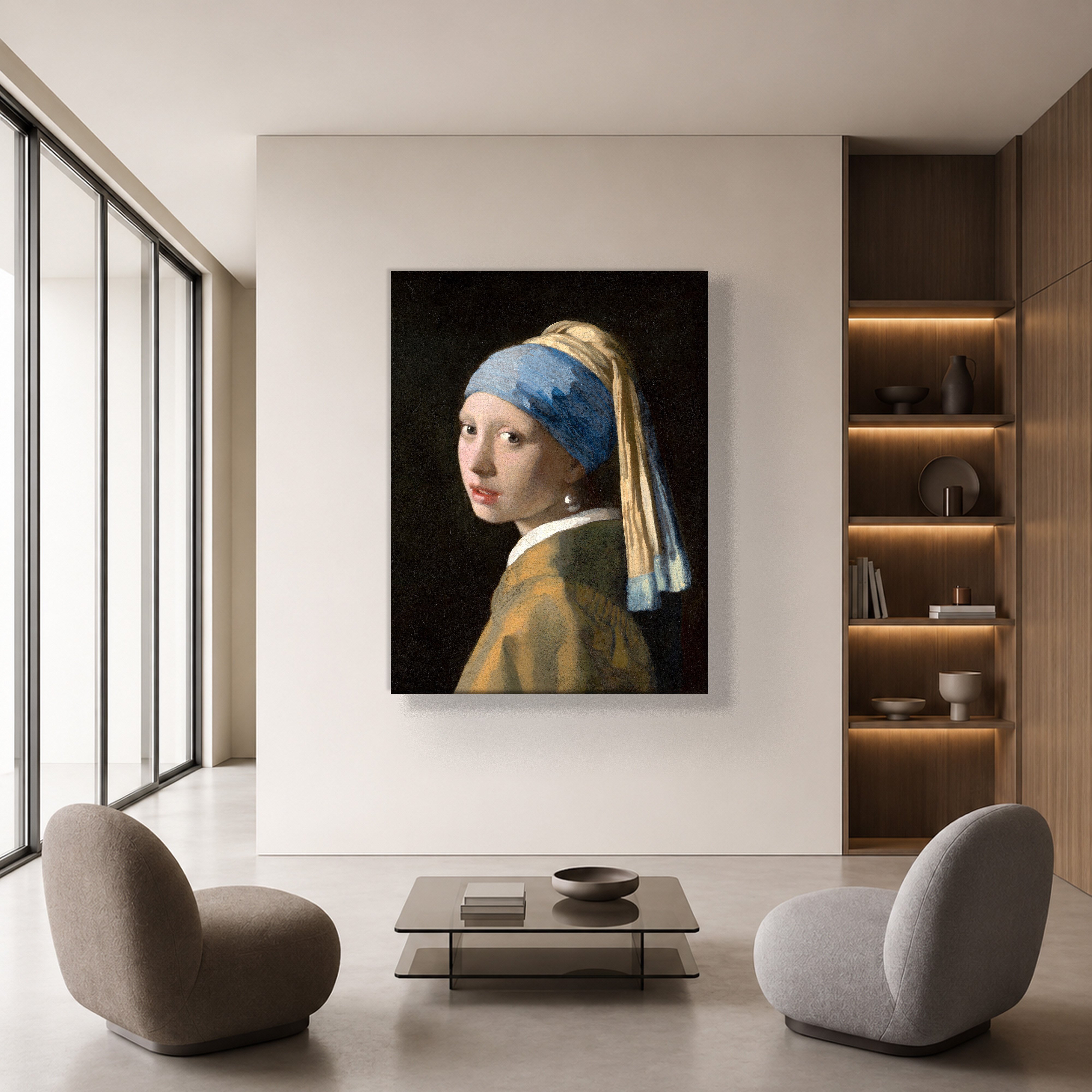 İnci Küpeli Kız Kanvas Tablo – Johannes Vermeer Girl with a Pearl Earring Klasik Sanat Eseri
