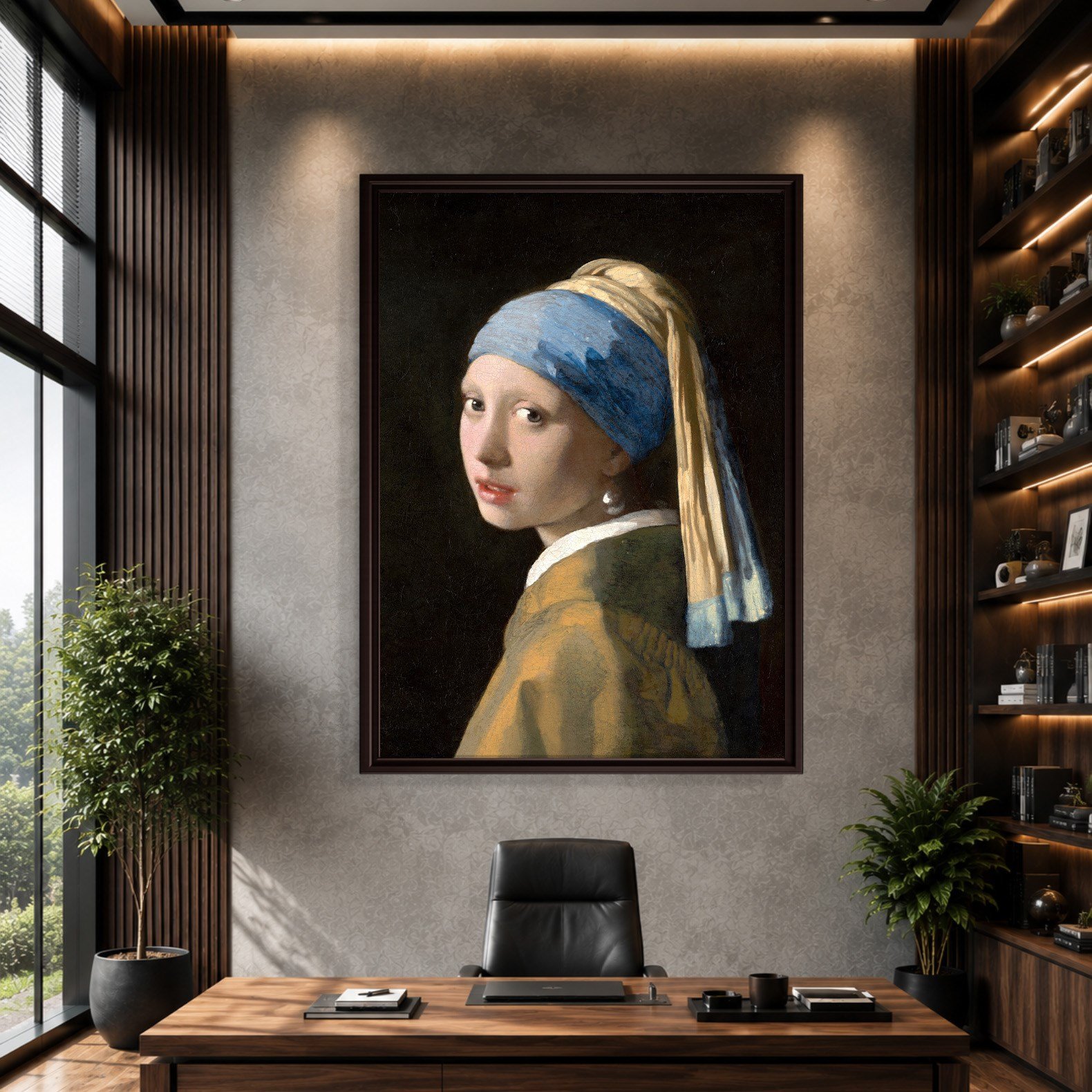 İnci Küpeli Kız Kanvas Tablo – Johannes Vermeer Girl with a Pearl Earring Klasik Sanat Eseri