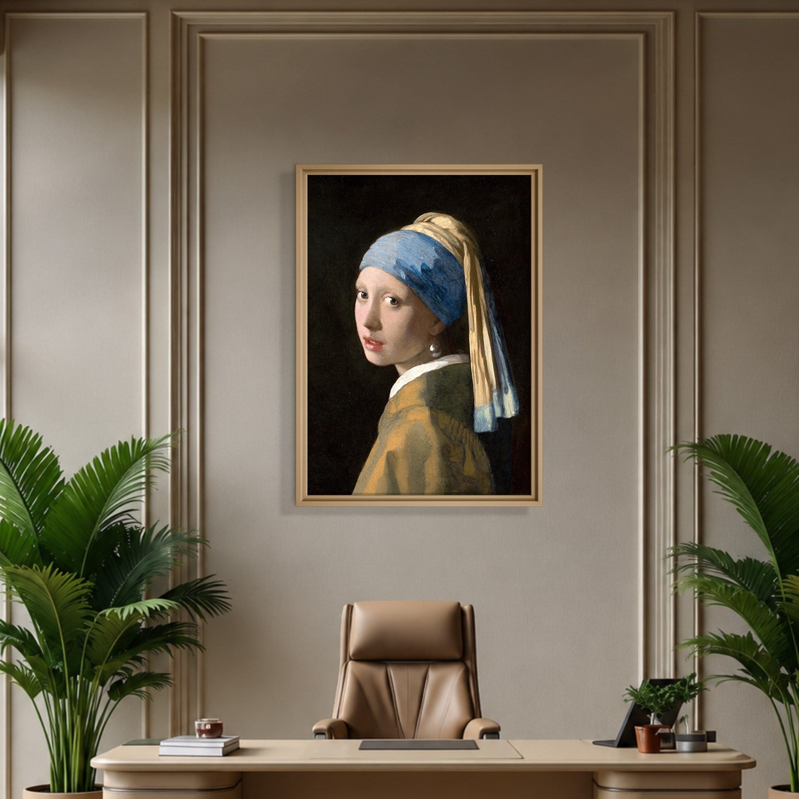 İnci Küpeli Kız Kanvas Tablo – Johannes Vermeer Girl with a Pearl Earring Klasik Sanat Eseri