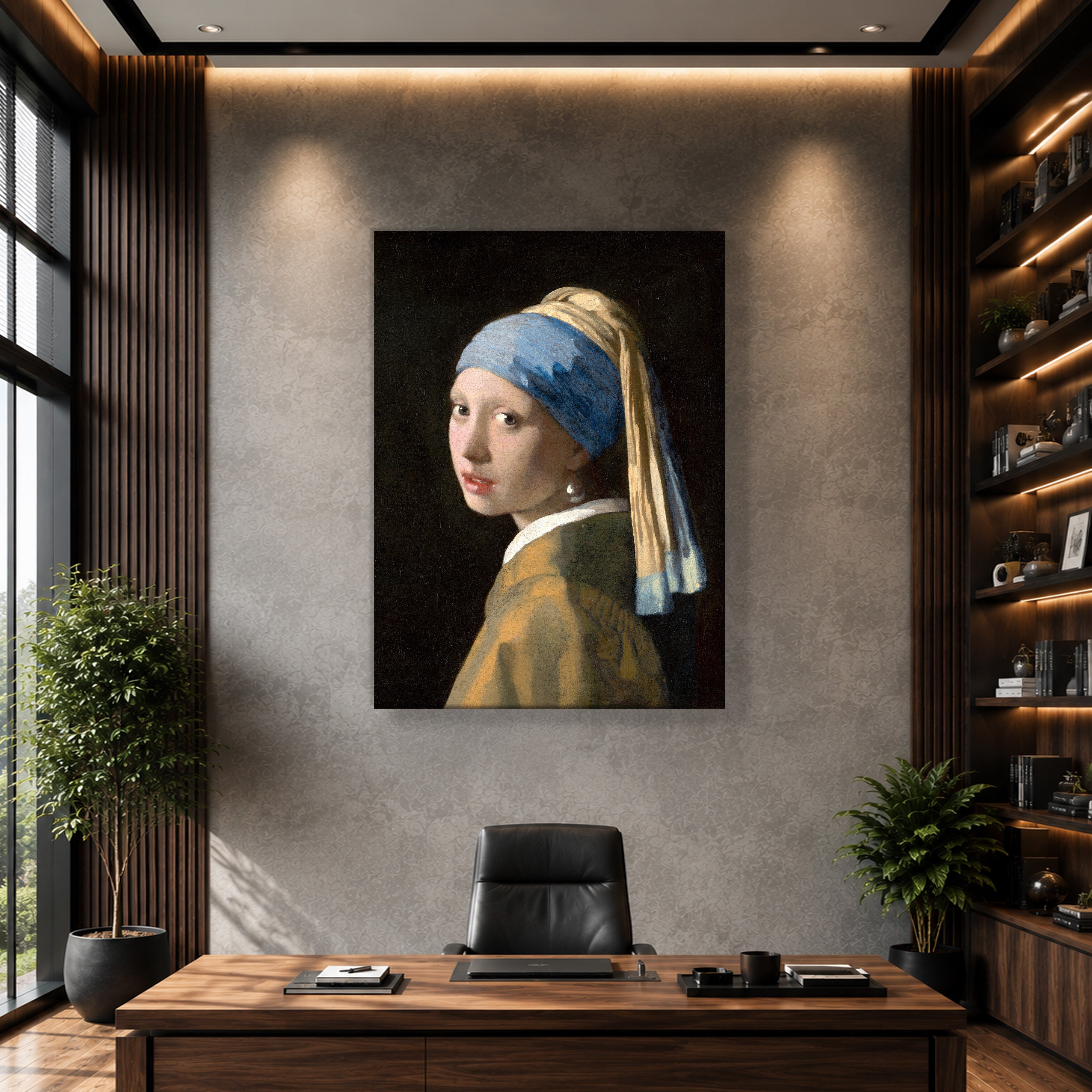 İnci Küpeli Kız Kanvas Tablo – Johannes Vermeer Girl with a Pearl Earring Klasik Sanat Eseri