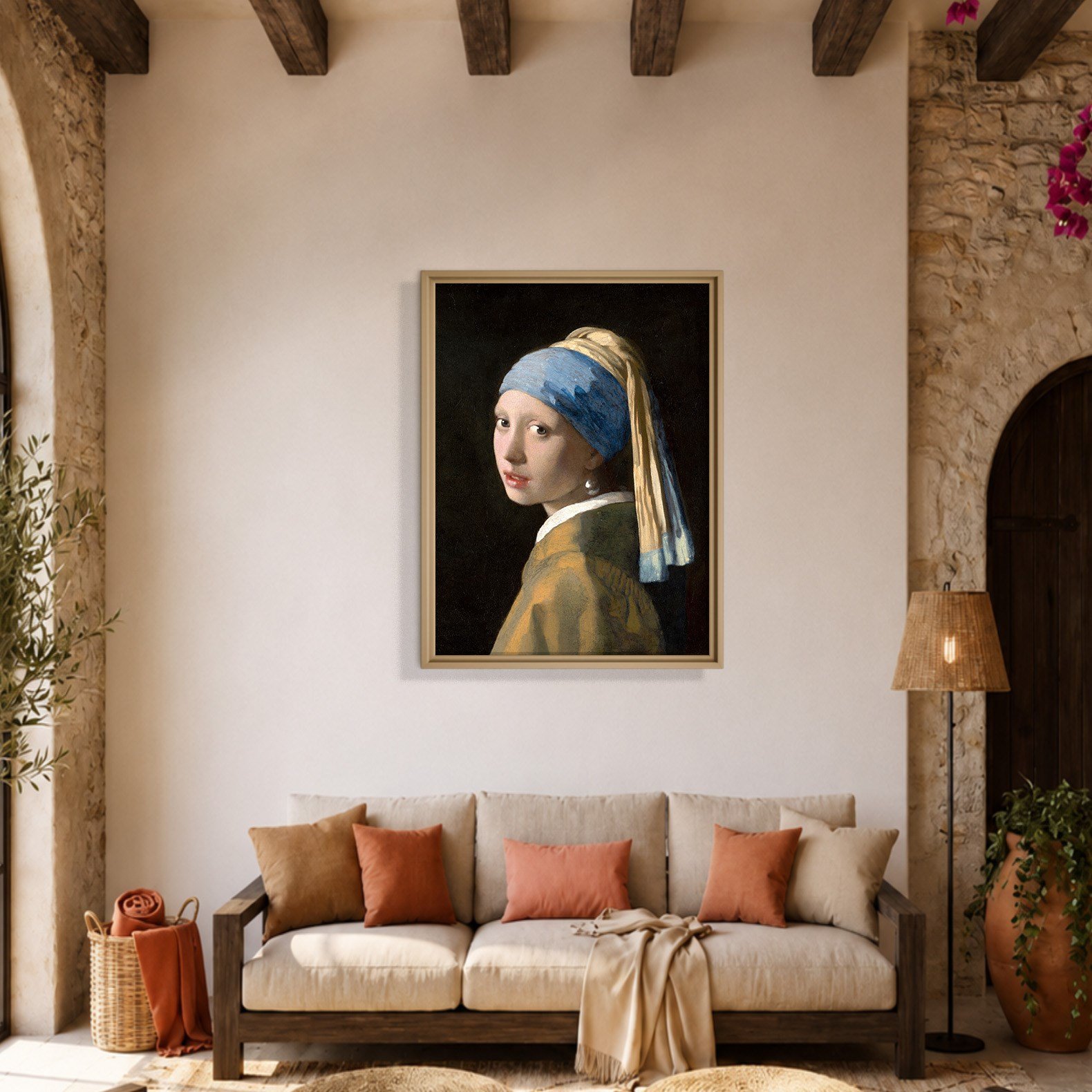 İnci Küpeli Kız Kanvas Tablo – Johannes Vermeer Girl with a Pearl Earring Klasik Sanat Eseri
