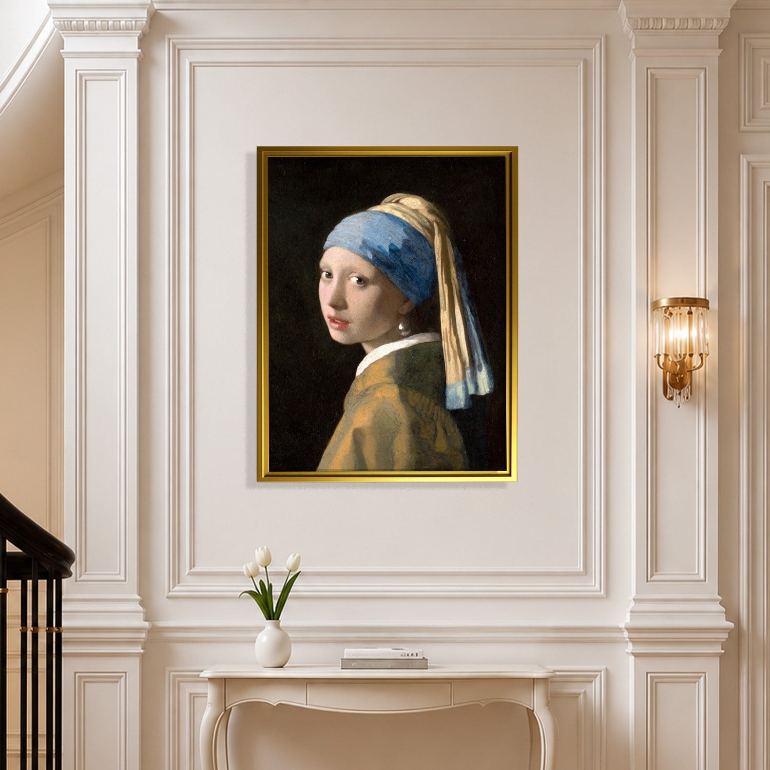 İnci Küpeli Kız Kanvas Tablo – Johannes Vermeer Girl with a Pearl Earring Klasik Sanat Eseri