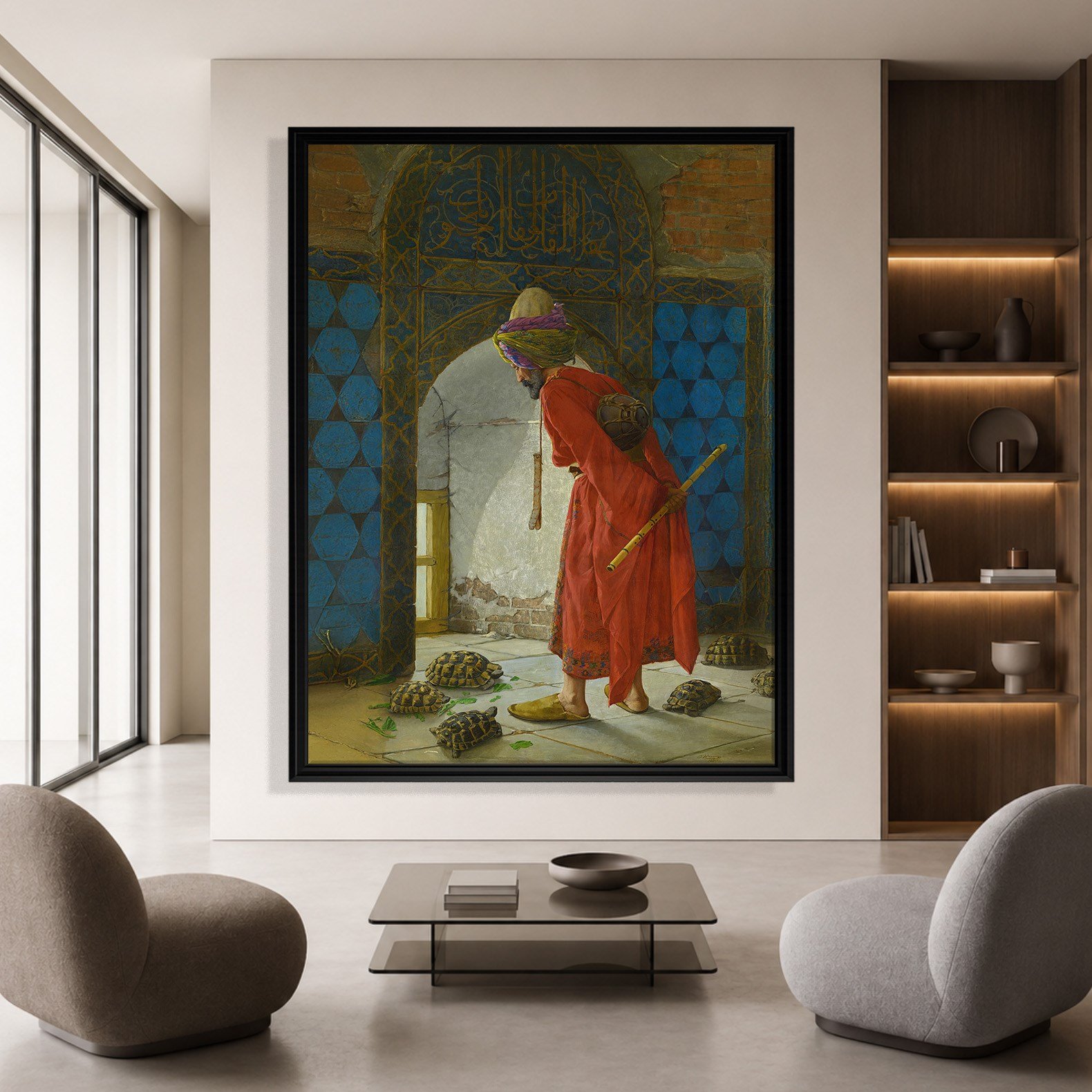 Kaplumbağa Terbiyecisi Kanvas Tablo – Osman Hamdi Bey Klasik Sanat Eseri