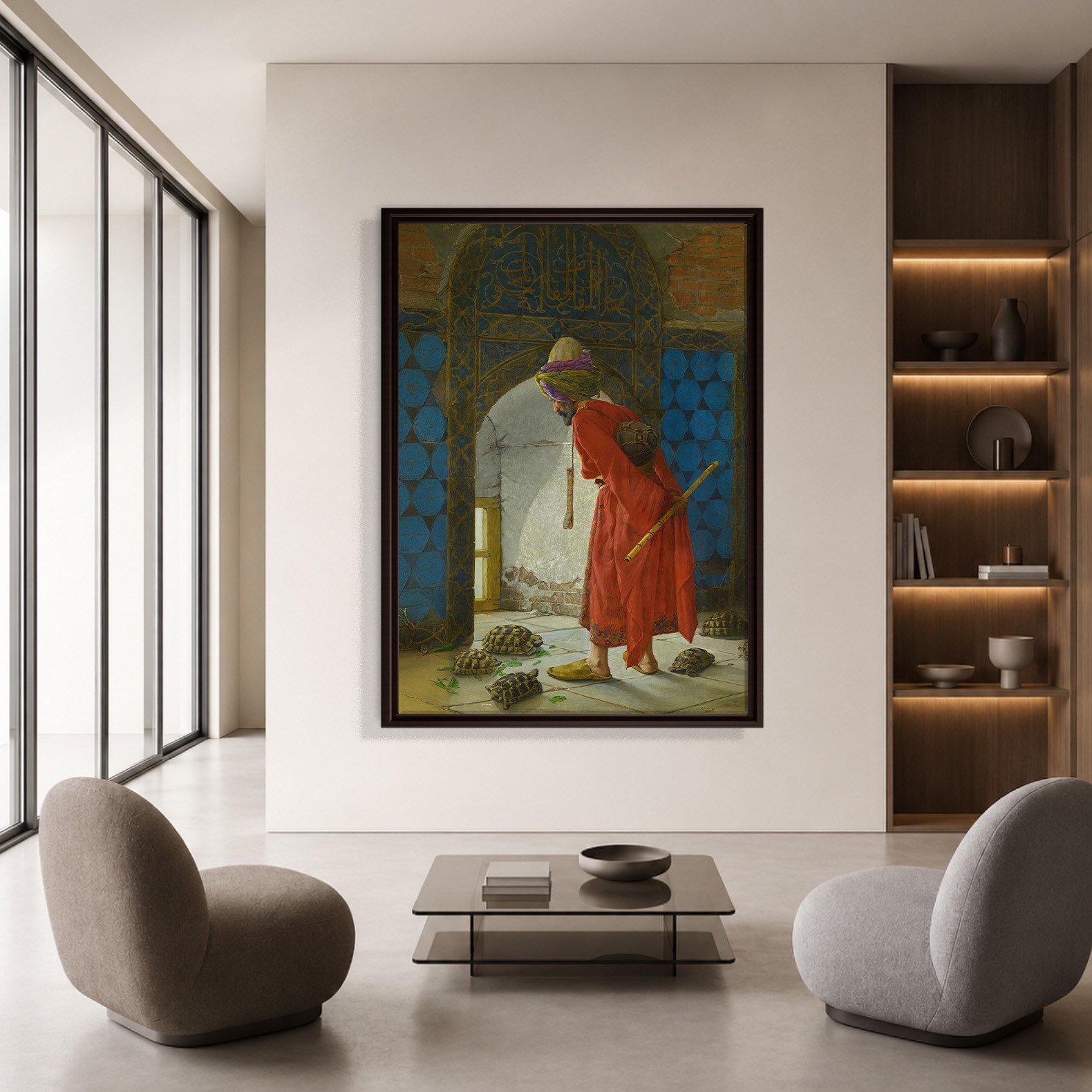 Kaplumbağa Terbiyecisi Kanvas Tablo – Osman Hamdi Bey Klasik Sanat Eseri