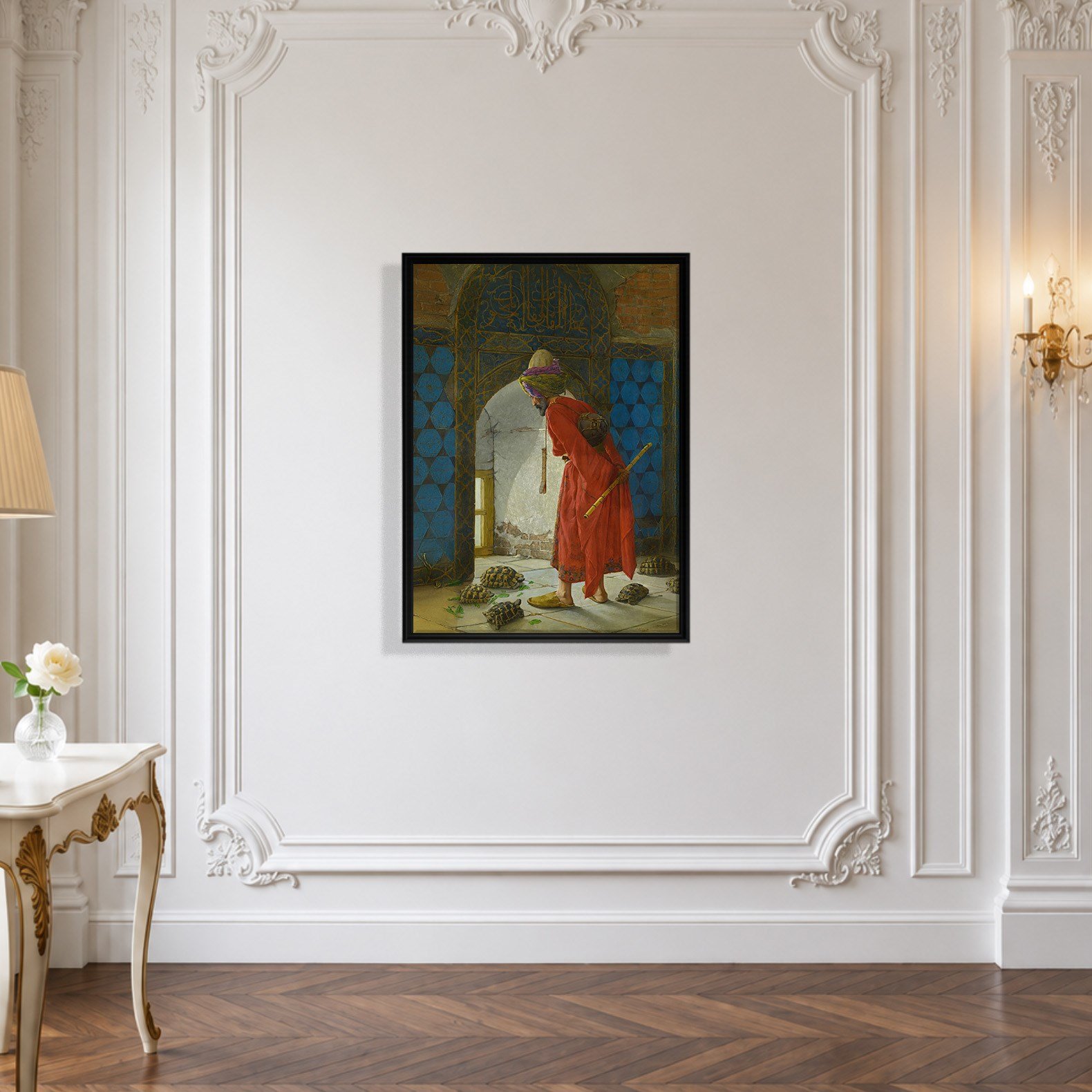 Kaplumbağa Terbiyecisi Kanvas Tablo – Osman Hamdi Bey Klasik Sanat Eseri