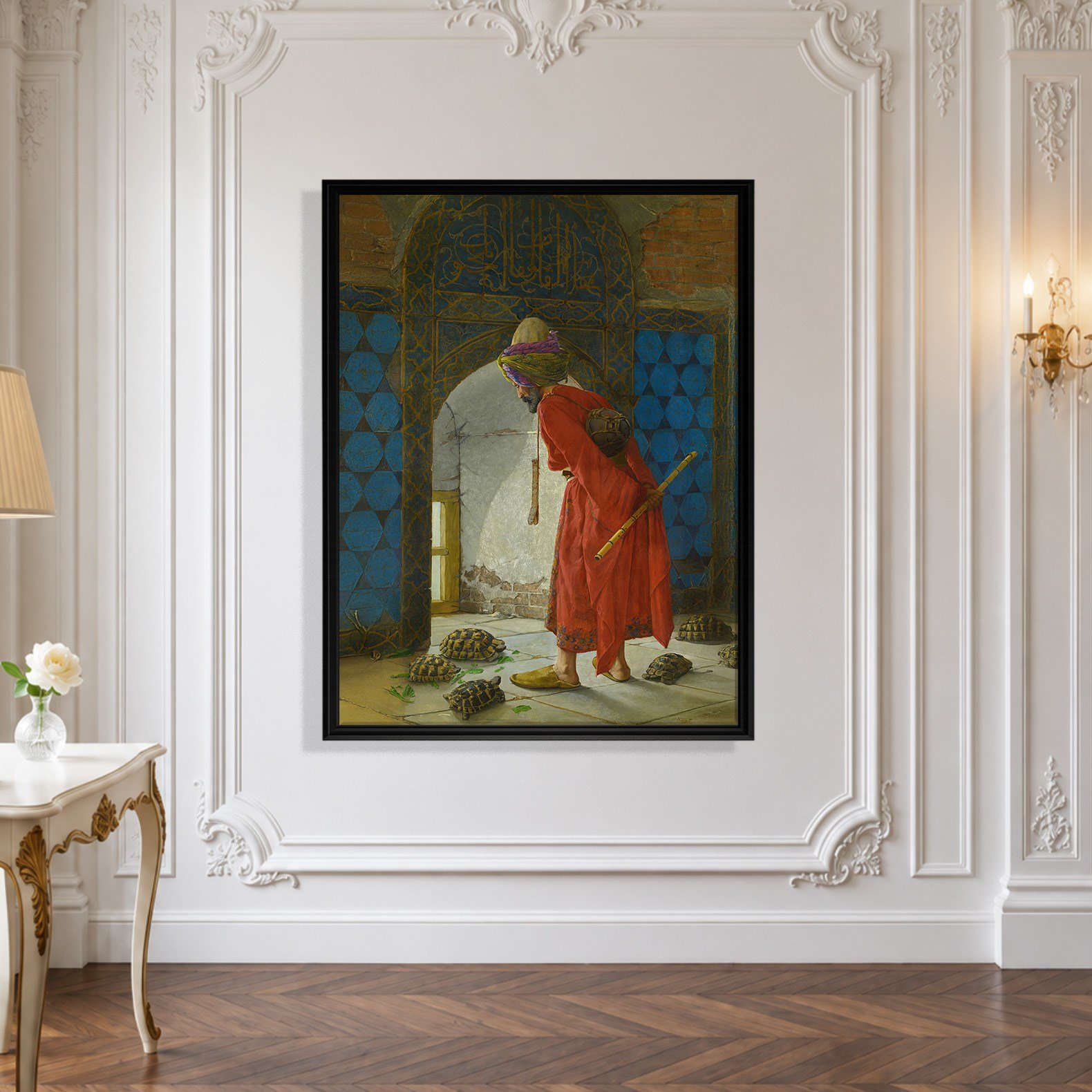 Kaplumbağa Terbiyecisi Kanvas Tablo – Osman Hamdi Bey Klasik Sanat Eseri