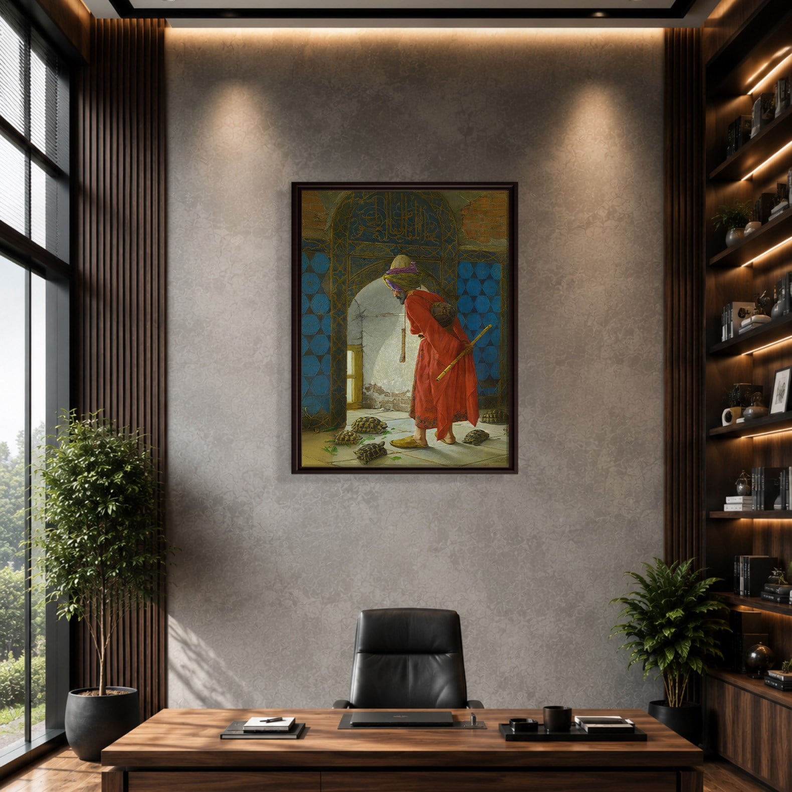 Kaplumbağa Terbiyecisi Kanvas Tablo – Osman Hamdi Bey Klasik Sanat Eseri