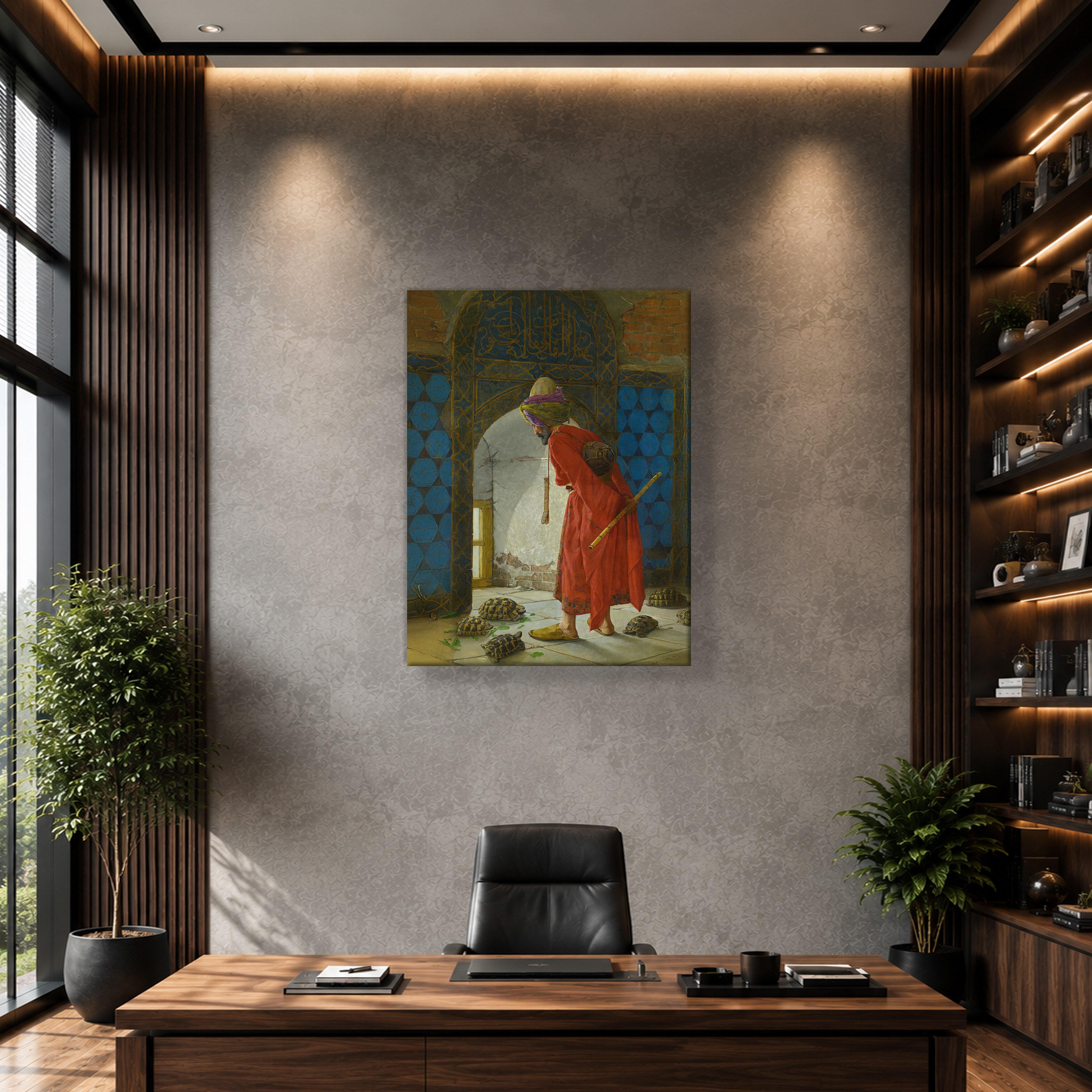 Kaplumbağa Terbiyecisi Kanvas Tablo – Osman Hamdi Bey Klasik Sanat Eseri