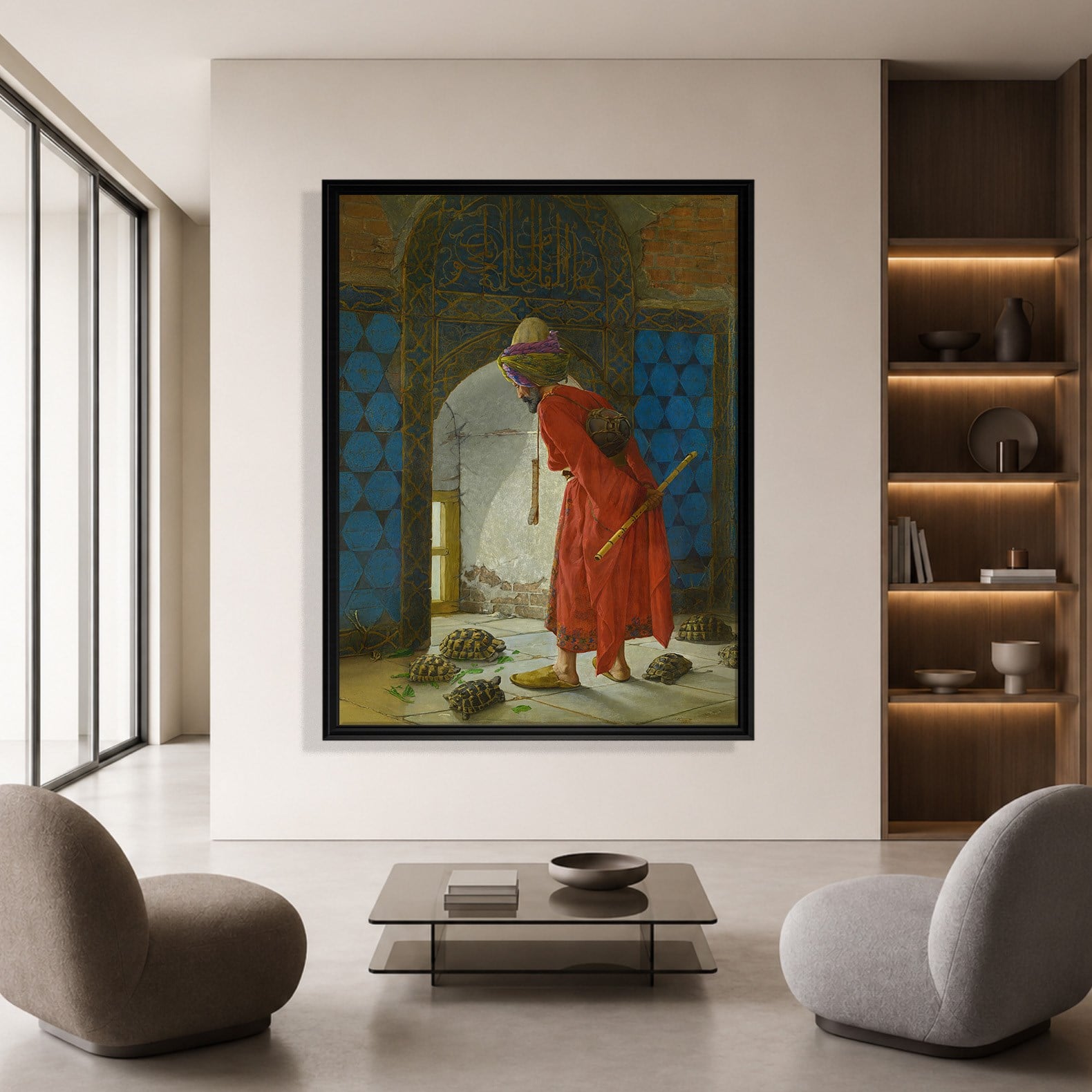 Kaplumbağa Terbiyecisi Kanvas Tablo – Osman Hamdi Bey Klasik Sanat Eseri