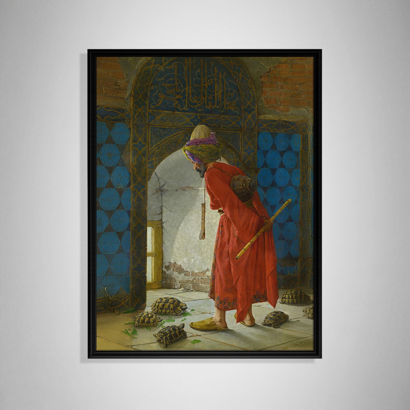 Kaplumbağa Terbiyecisi Kanvas Tablo – Osman Hamdi Bey Klasik Sanat Eseri
