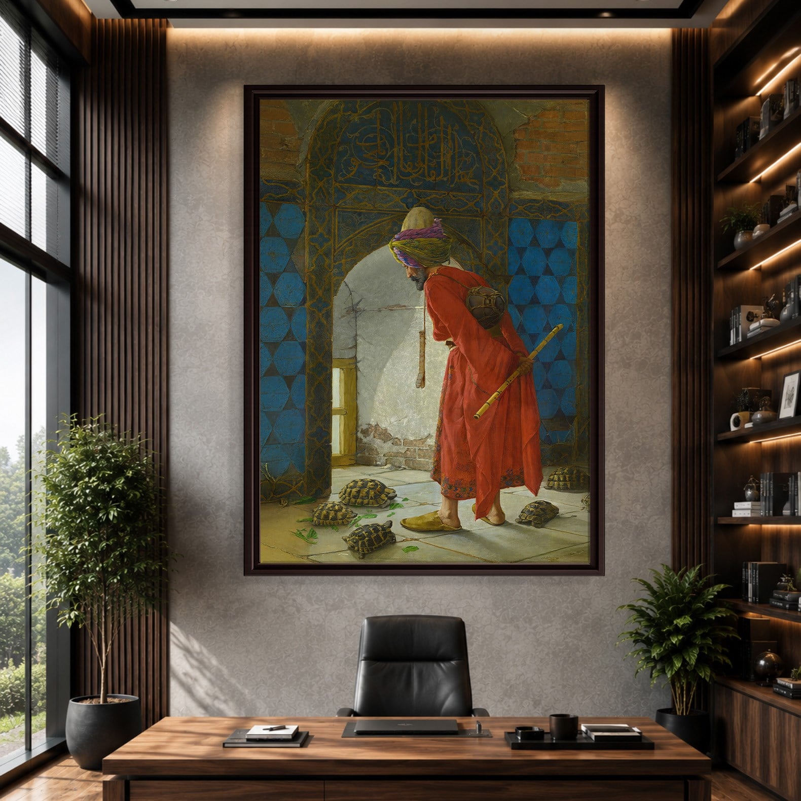 Kaplumbağa Terbiyecisi Kanvas Tablo – Osman Hamdi Bey Klasik Sanat Eseri