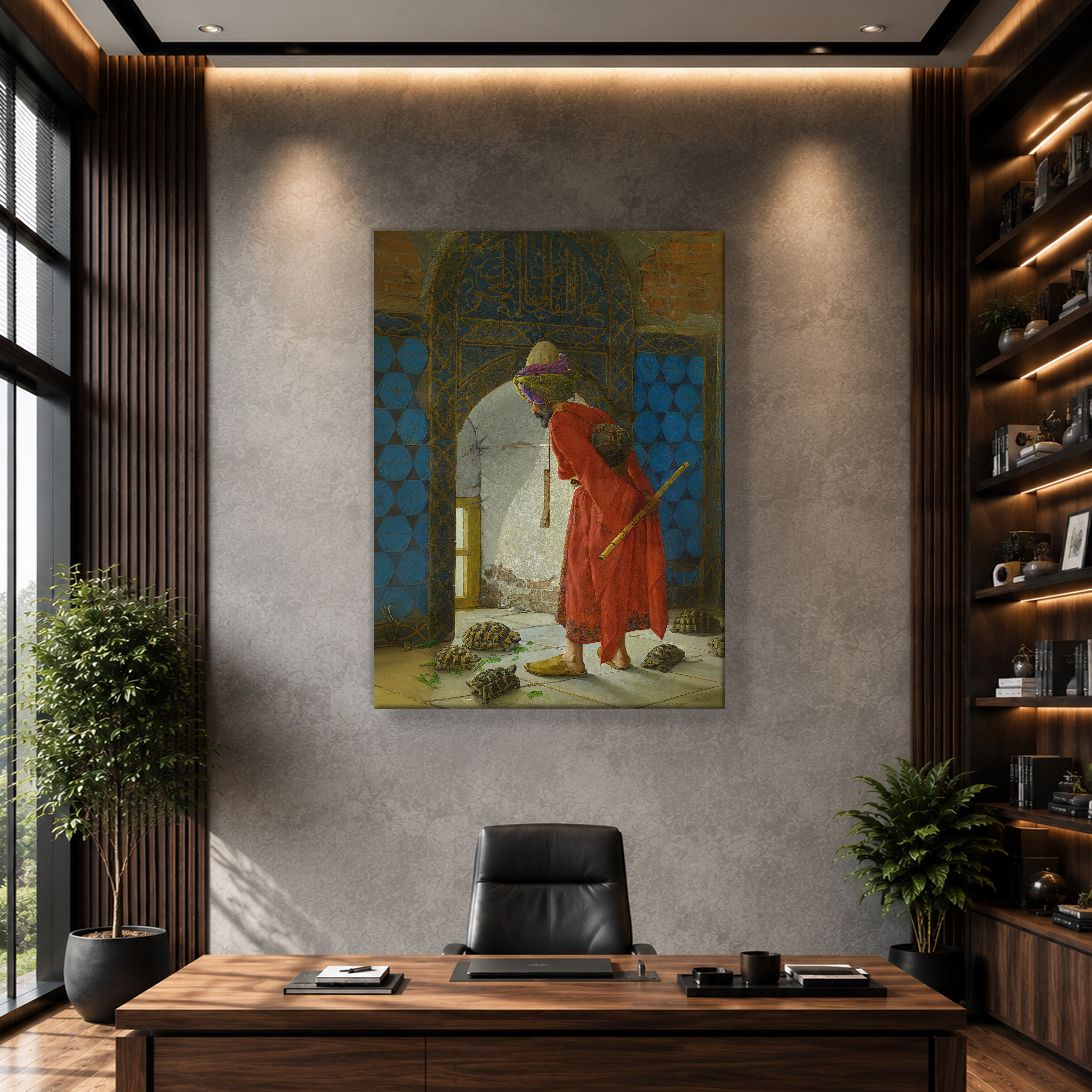 Kaplumbağa Terbiyecisi Kanvas Tablo – Osman Hamdi Bey Klasik Sanat Eseri