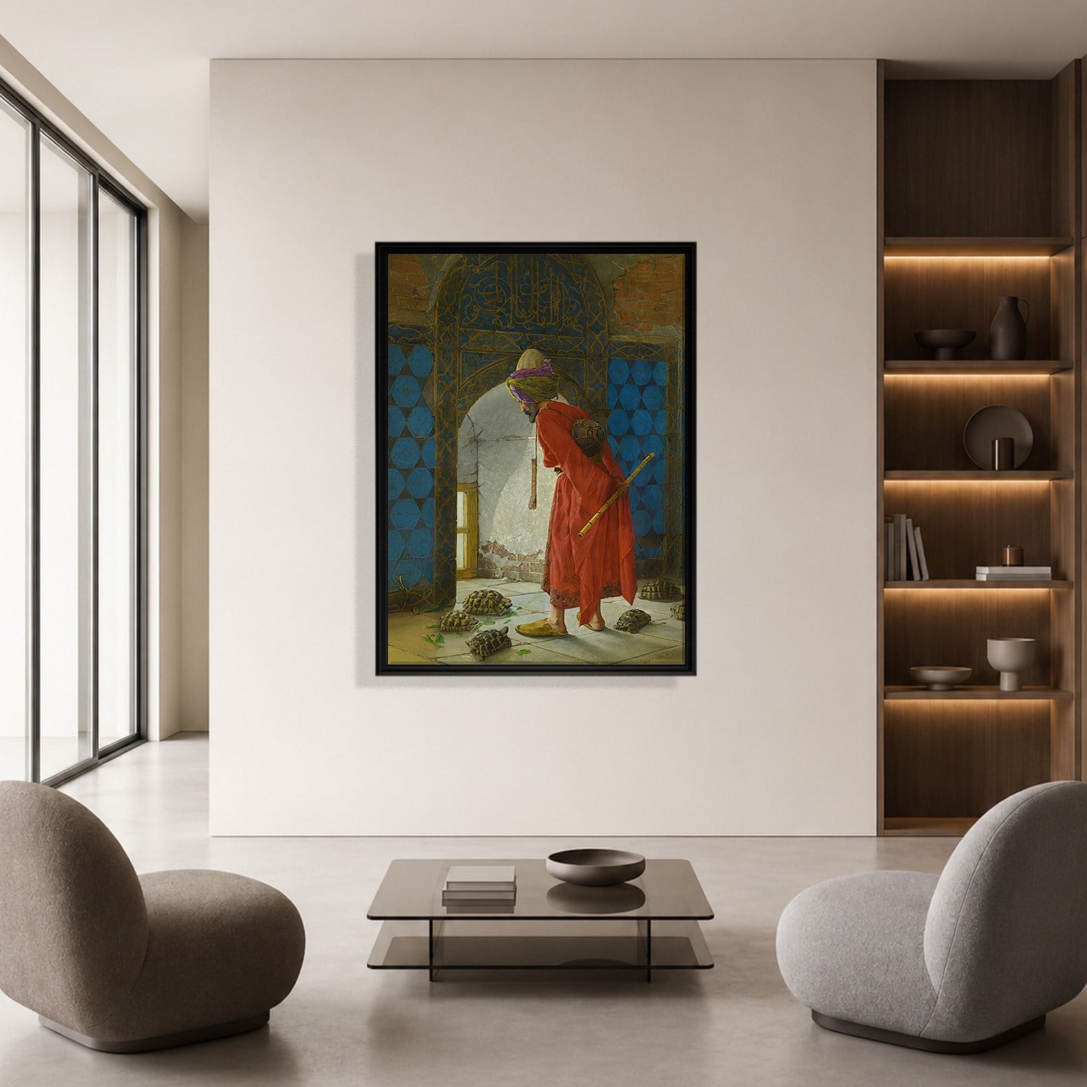 Kaplumbağa Terbiyecisi Kanvas Tablo – Osman Hamdi Bey Klasik Sanat Eseri
