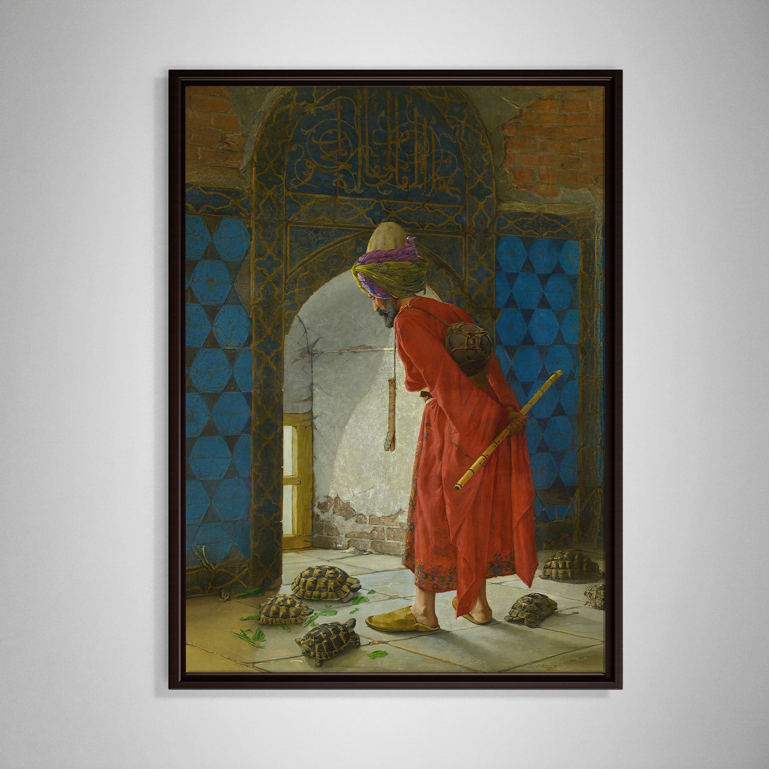 Kaplumbağa Terbiyecisi Kanvas Tablo – Osman Hamdi Bey Klasik Sanat Eseri