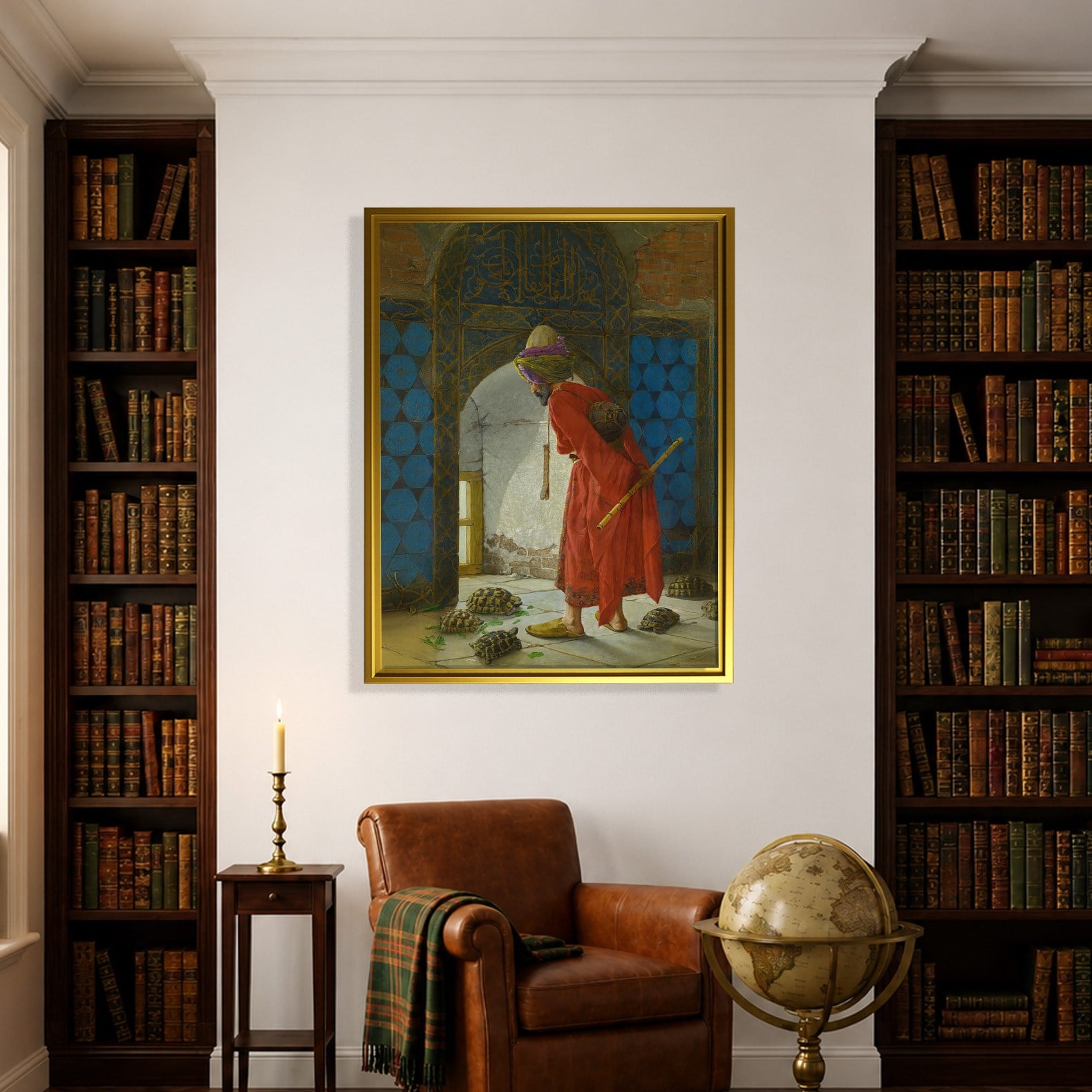Kaplumbağa Terbiyecisi Kanvas Tablo – Osman Hamdi Bey Klasik Sanat Eseri