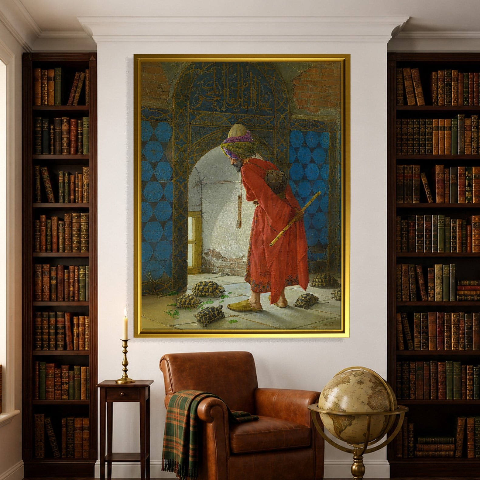 Kaplumbağa Terbiyecisi Kanvas Tablo – Osman Hamdi Bey Klasik Sanat Eseri