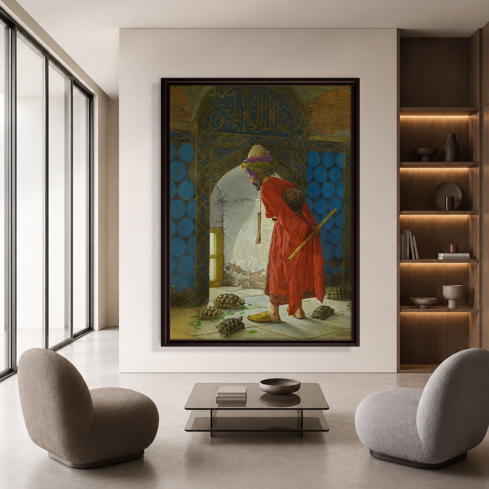 Kaplumbağa Terbiyecisi Kanvas Tablo – Osman Hamdi Bey Klasik Sanat Eseri
