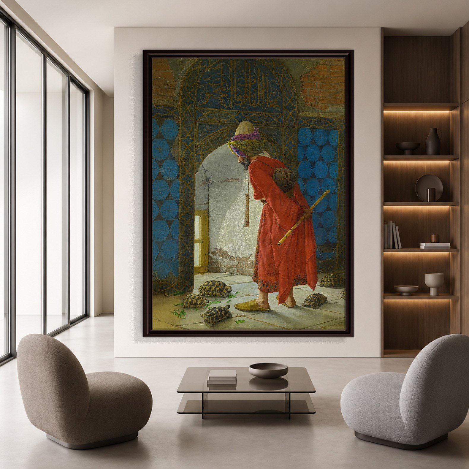 Kaplumbağa Terbiyecisi Kanvas Tablo – Osman Hamdi Bey Klasik Sanat Eseri