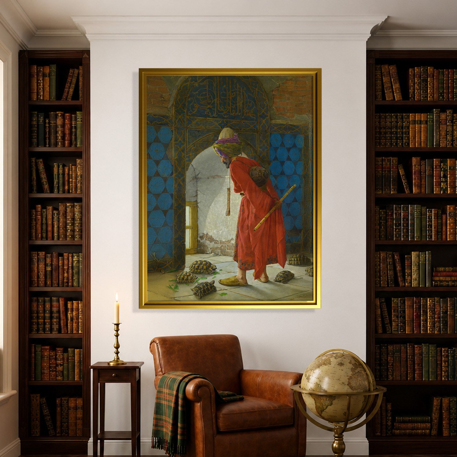 Kaplumbağa Terbiyecisi Kanvas Tablo – Osman Hamdi Bey Klasik Sanat Eseri