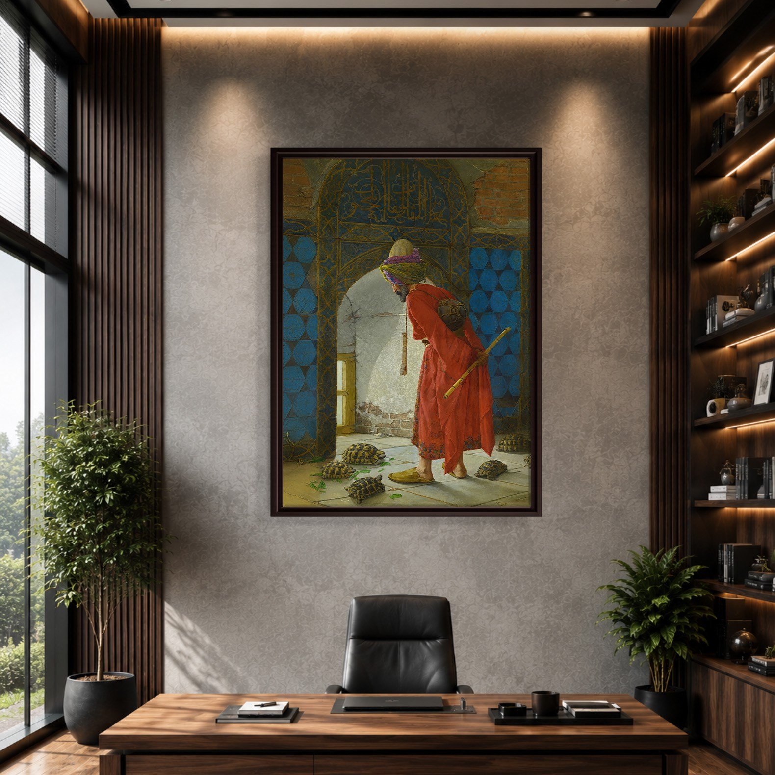 Kaplumbağa Terbiyecisi Kanvas Tablo – Osman Hamdi Bey Klasik Sanat Eseri