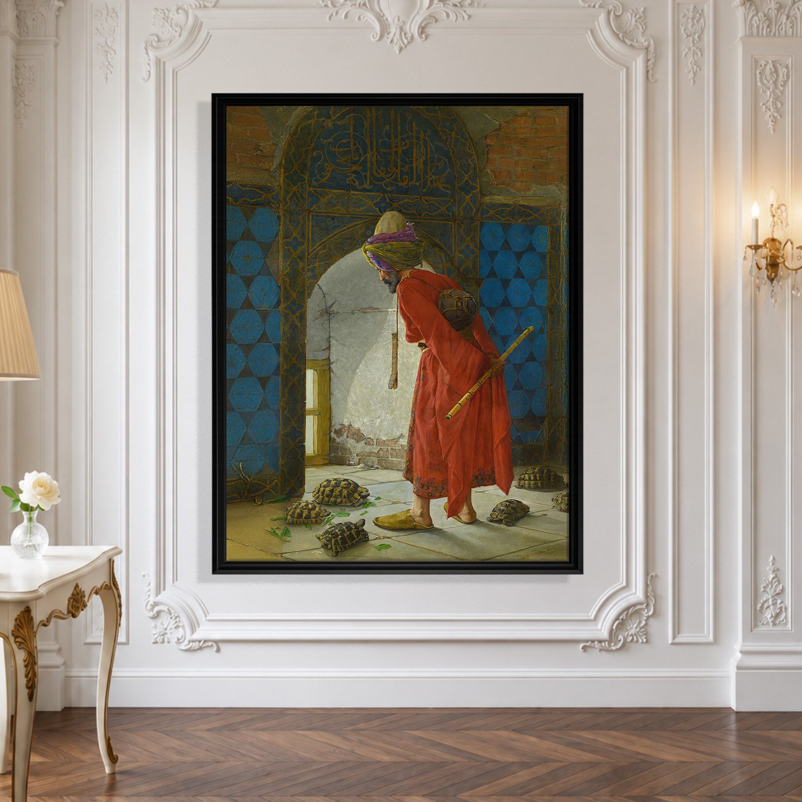 Kaplumbağa Terbiyecisi Kanvas Tablo – Osman Hamdi Bey Klasik Sanat Eseri