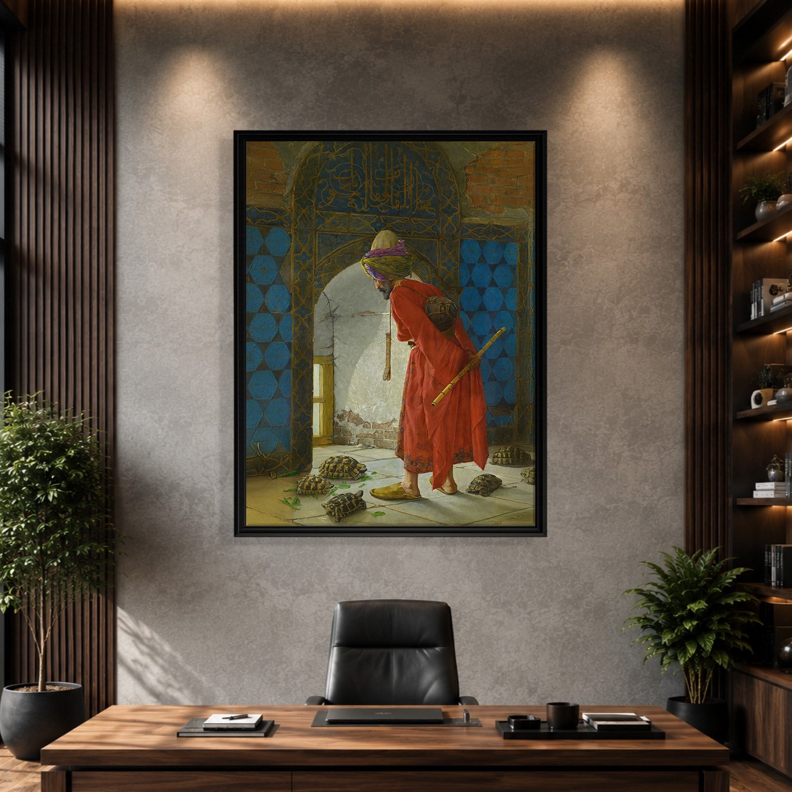 Kaplumbağa Terbiyecisi Kanvas Tablo – Osman Hamdi Bey Klasik Sanat Eseri