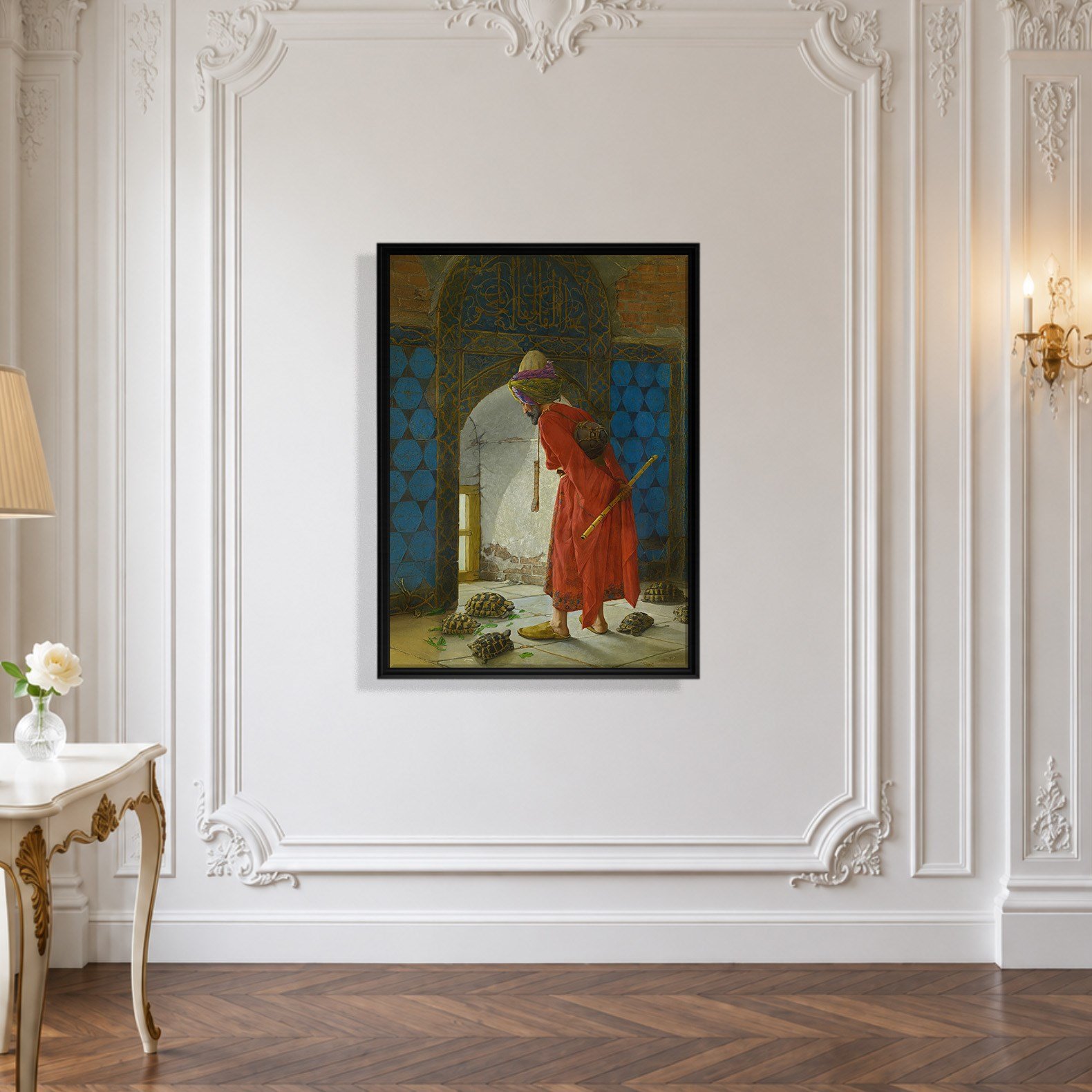 Kaplumbağa Terbiyecisi Kanvas Tablo – Osman Hamdi Bey Klasik Sanat Eseri