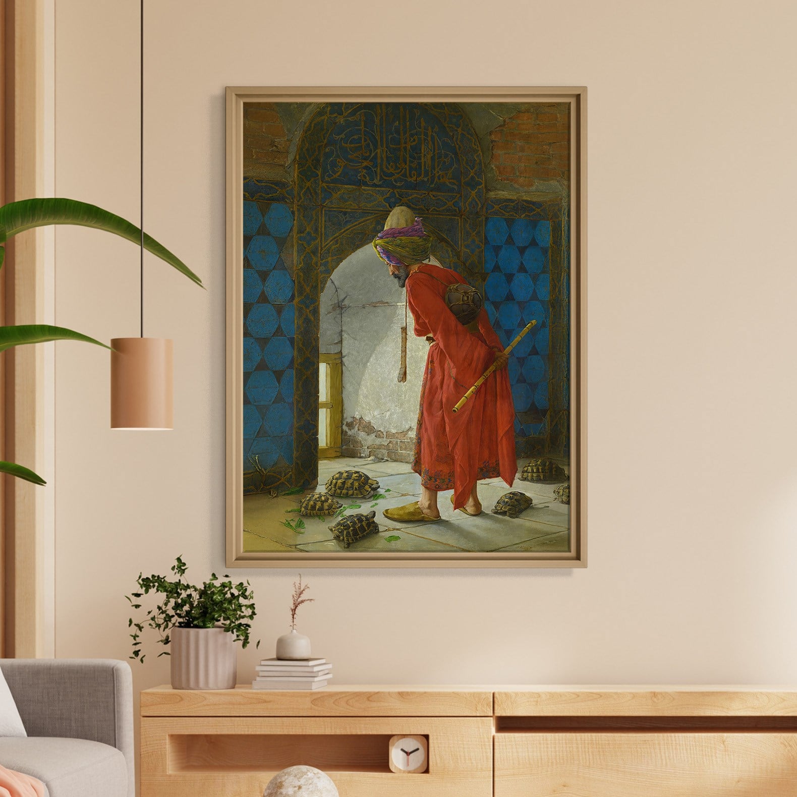 Kaplumbağa Terbiyecisi Kanvas Tablo – Osman Hamdi Bey Klasik Sanat Eseri