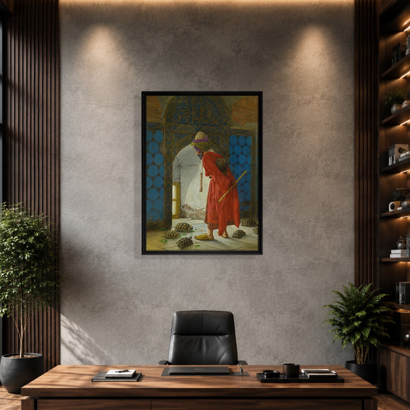 Kaplumbağa Terbiyecisi Kanvas Tablo – Osman Hamdi Bey Klasik Sanat Eseri