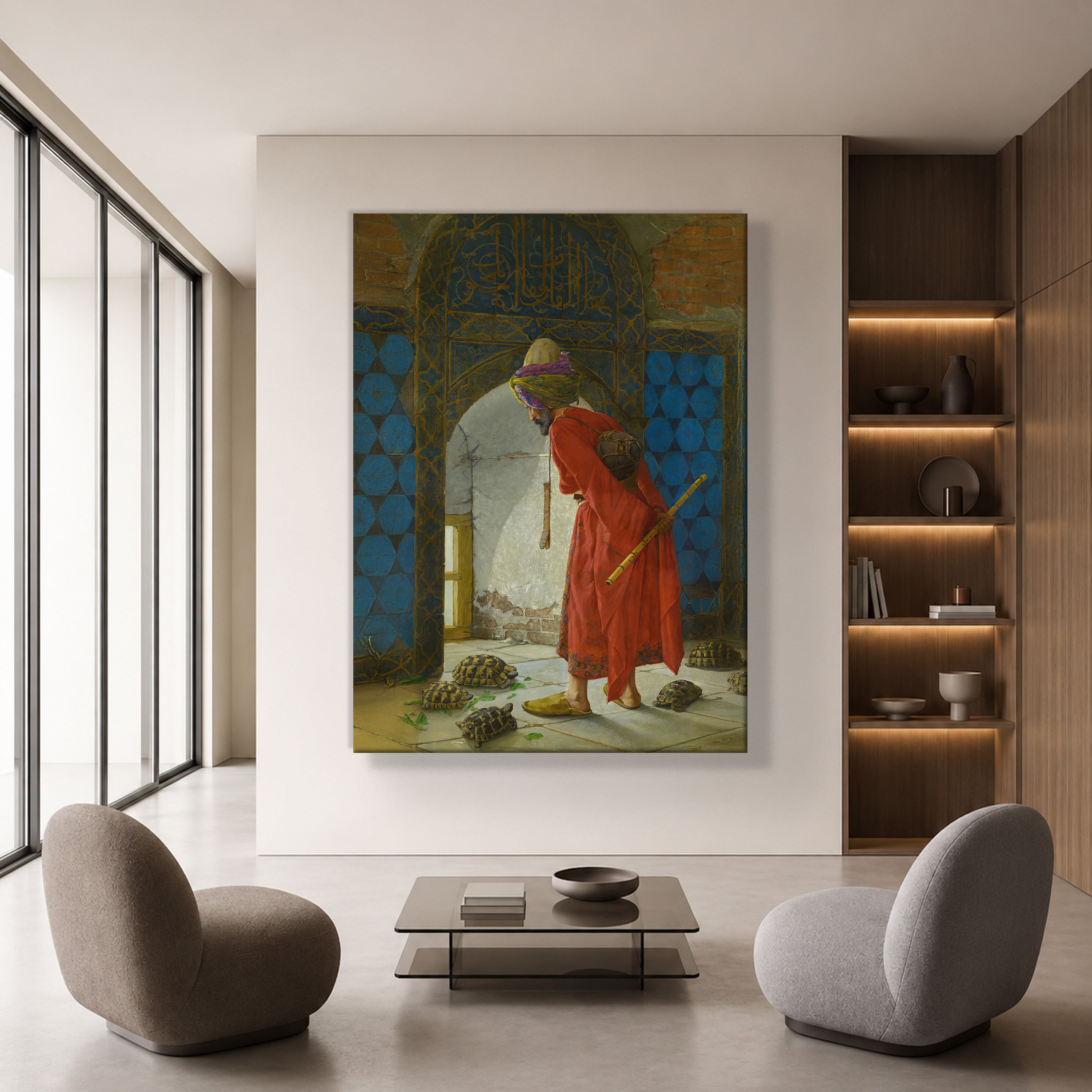 Kaplumbağa Terbiyecisi Kanvas Tablo – Osman Hamdi Bey Klasik Sanat Eseri