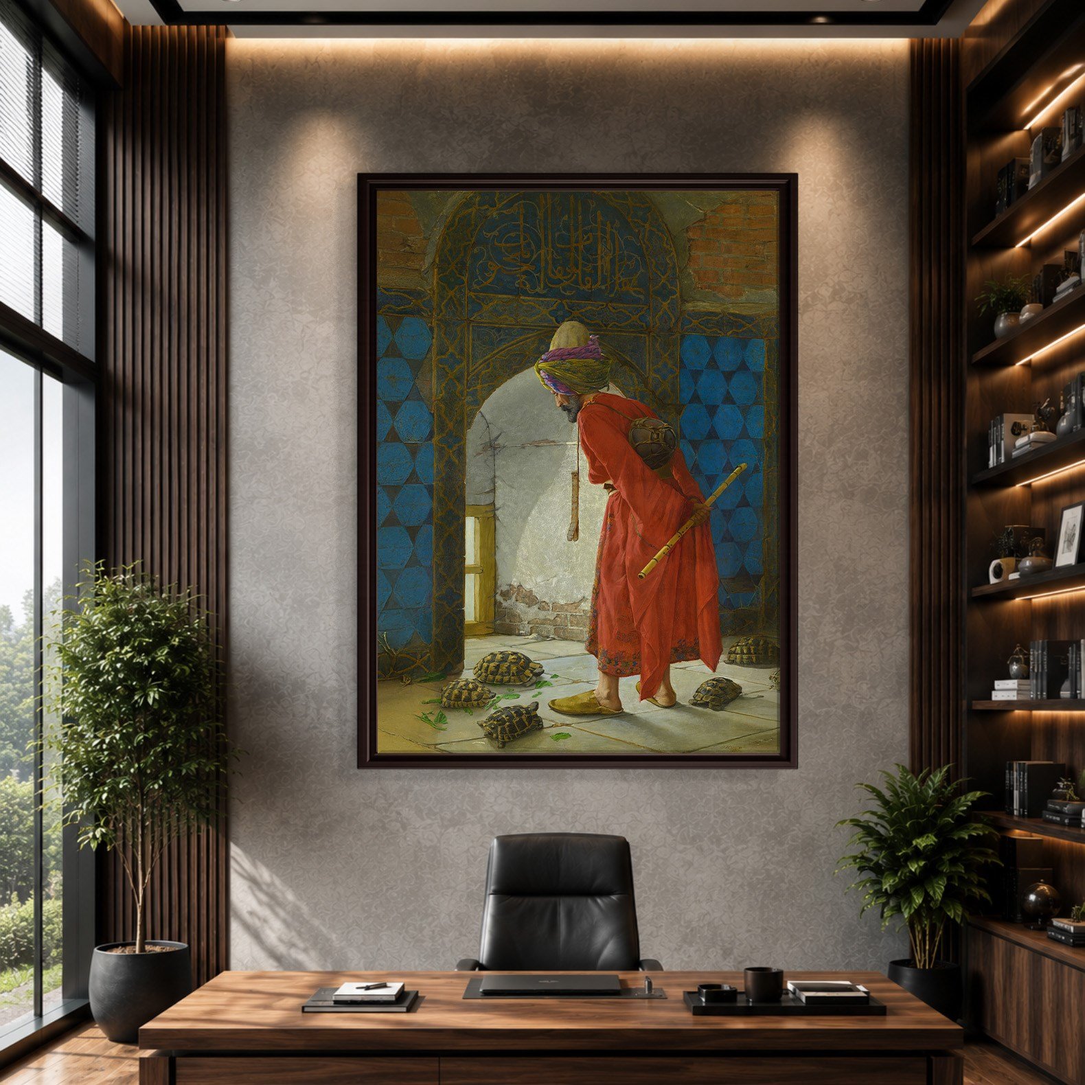 Kaplumbağa Terbiyecisi Kanvas Tablo – Osman Hamdi Bey Klasik Sanat Eseri