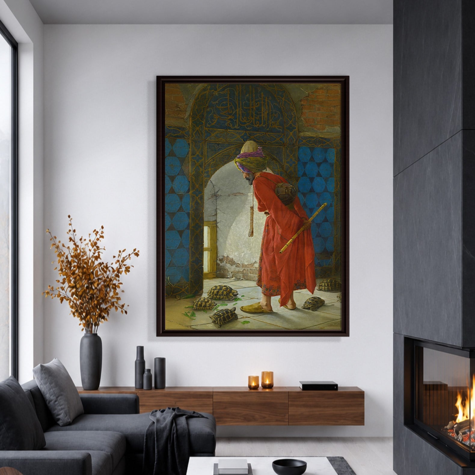 Kaplumbağa Terbiyecisi Kanvas Tablo – Osman Hamdi Bey Klasik Sanat Eseri