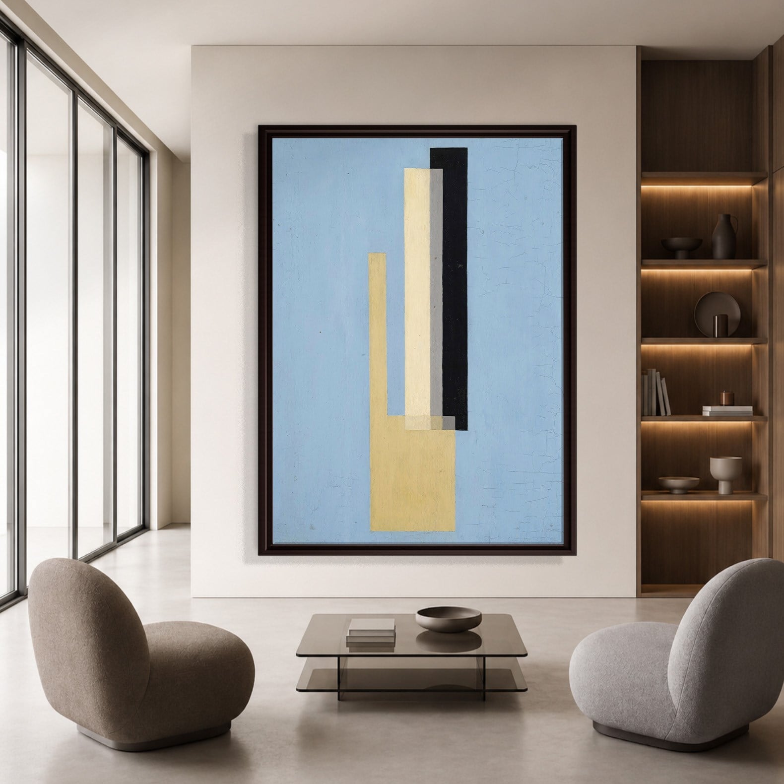 Konstruktion (1920–1922) Kanvas Tablo – El Lissitzky Soyut Geometrik Modern Sanat Baskısı