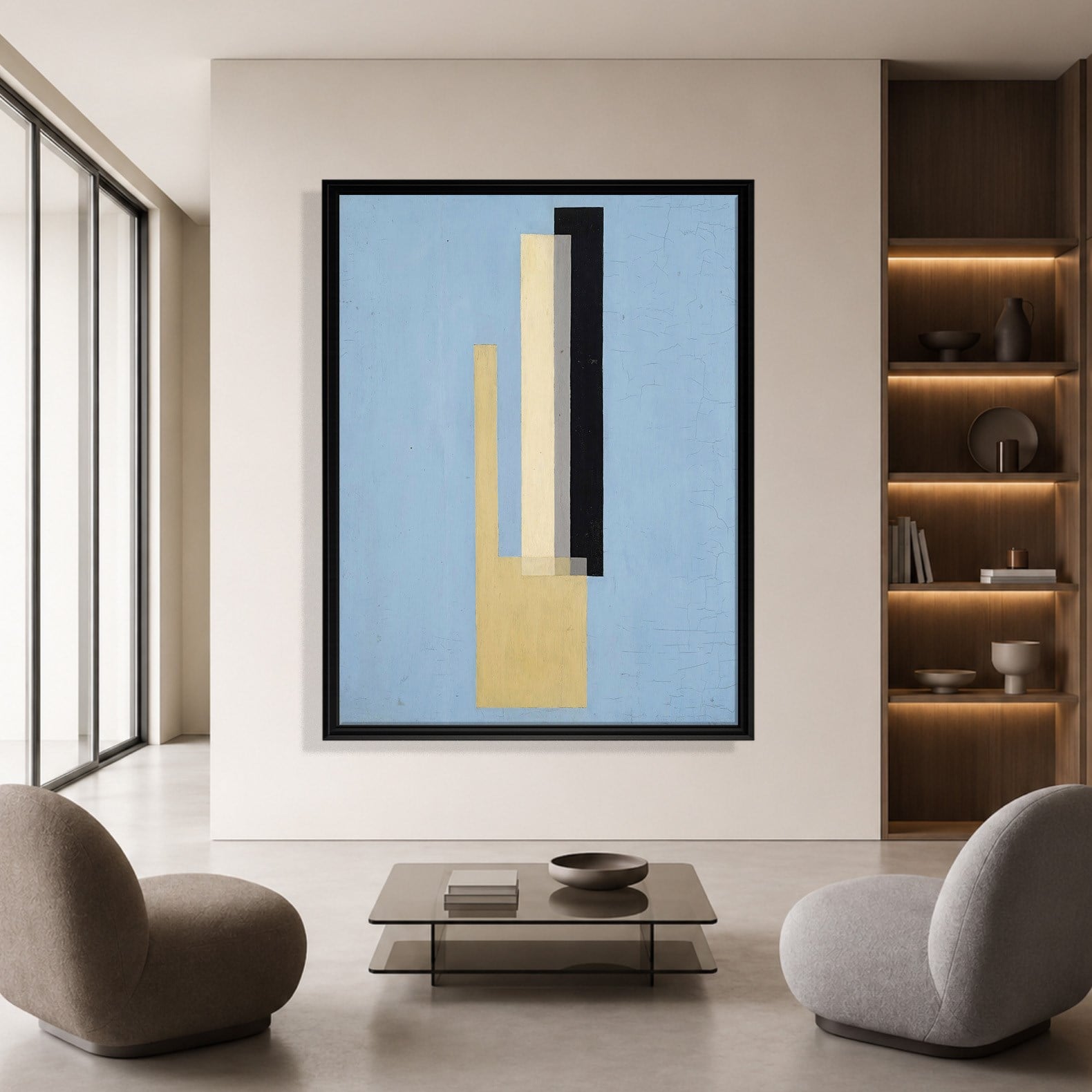 Konstruktion (1920–1922) Kanvas Tablo – El Lissitzky Soyut Geometrik Modern Sanat Baskısı