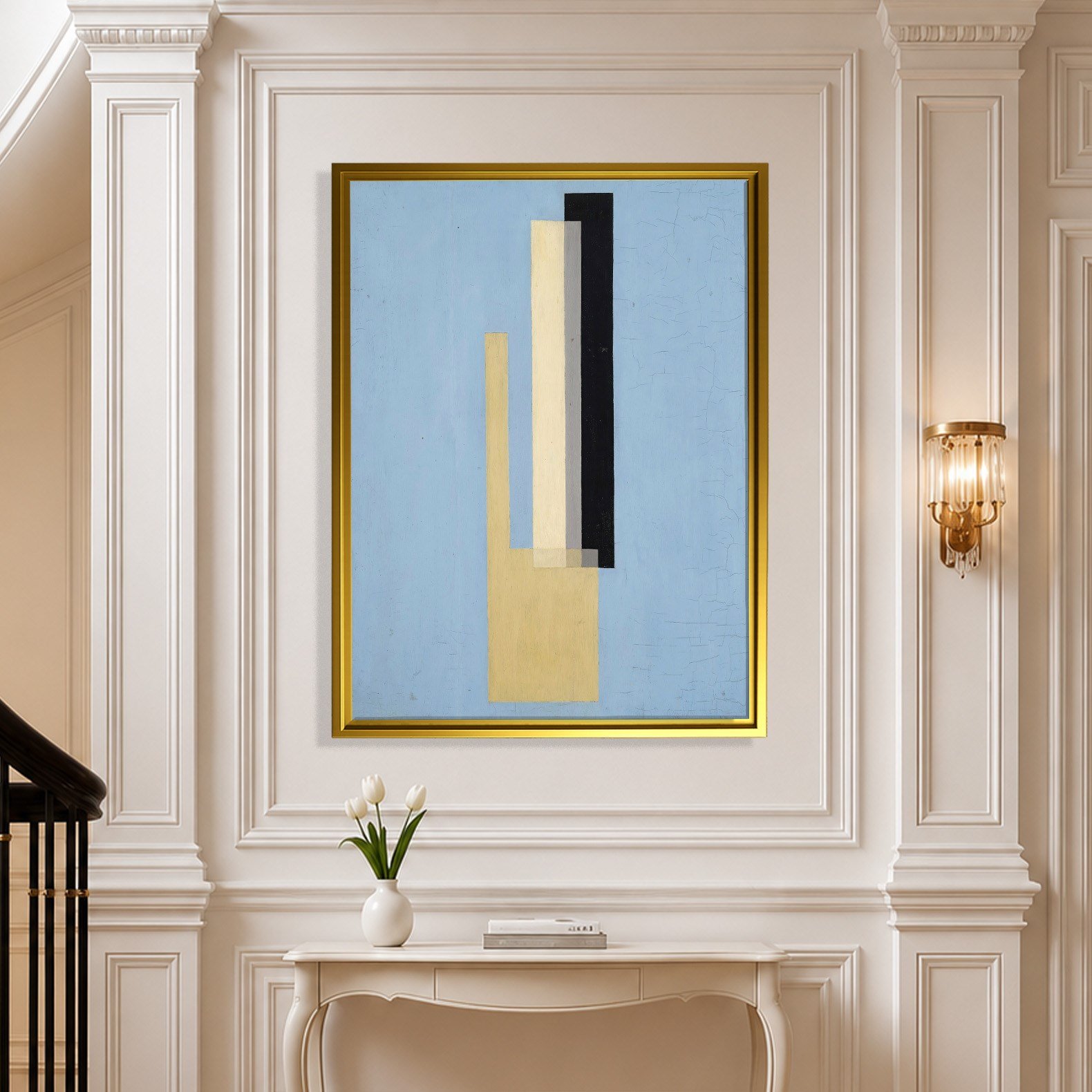 Konstruktion (1920–1922) Kanvas Tablo – El Lissitzky Soyut Geometrik Modern Sanat Baskısı