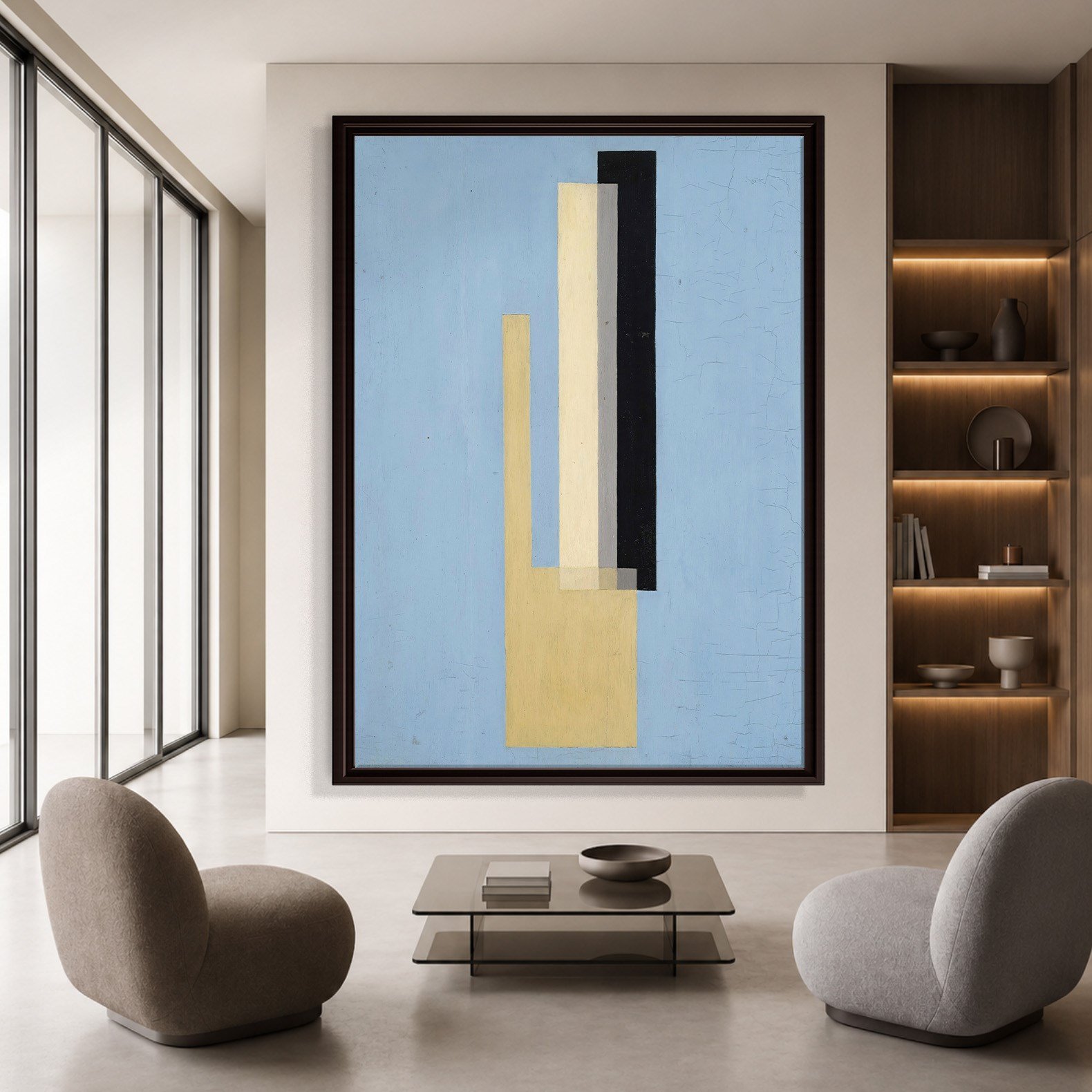 Konstruktion (1920–1922) Kanvas Tablo – El Lissitzky Soyut Geometrik Modern Sanat Baskısı