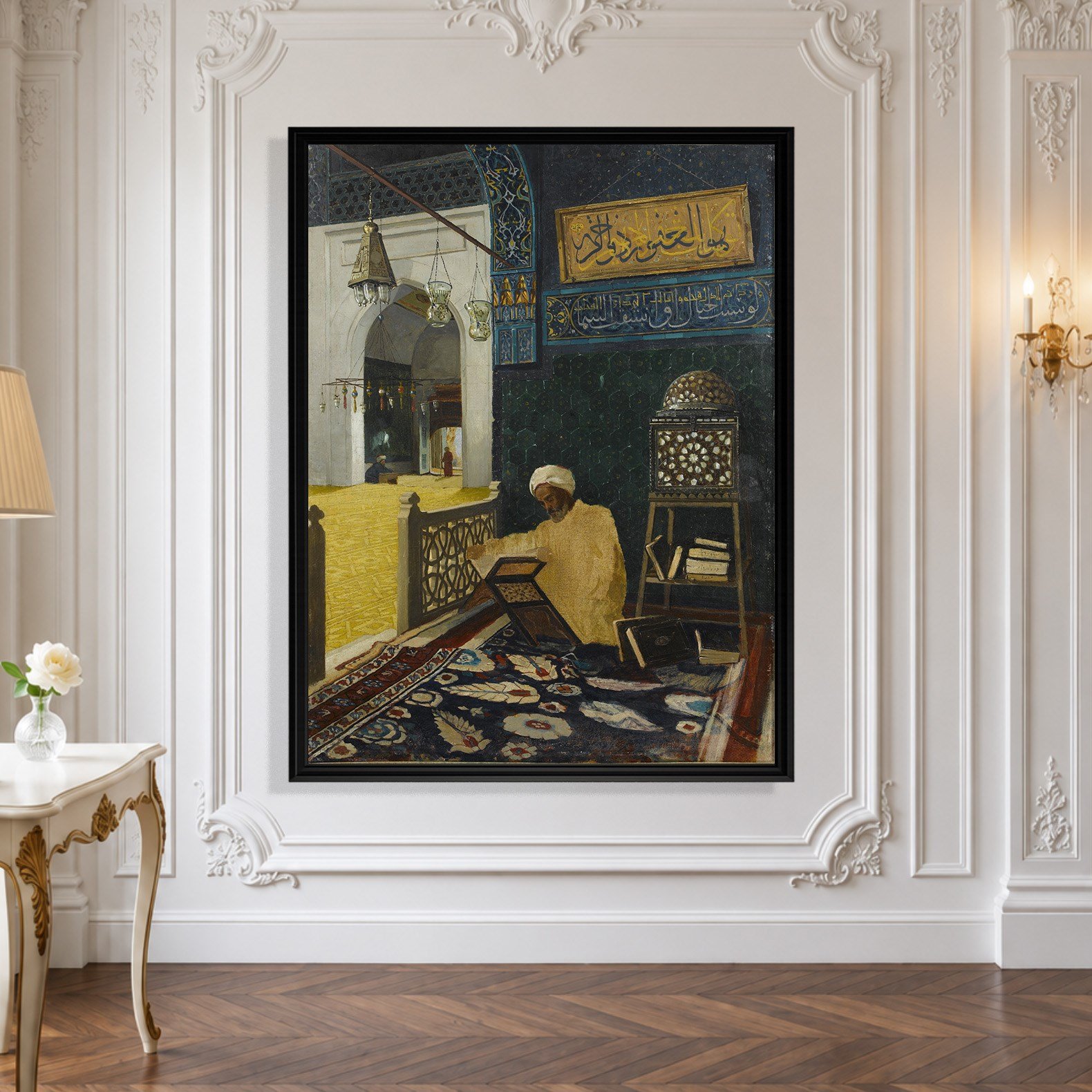 Kur'an Tilaveti Kanvas Tablo – Osman Hamdi Bey Reciting the Quran Klasik Sanat Eseri