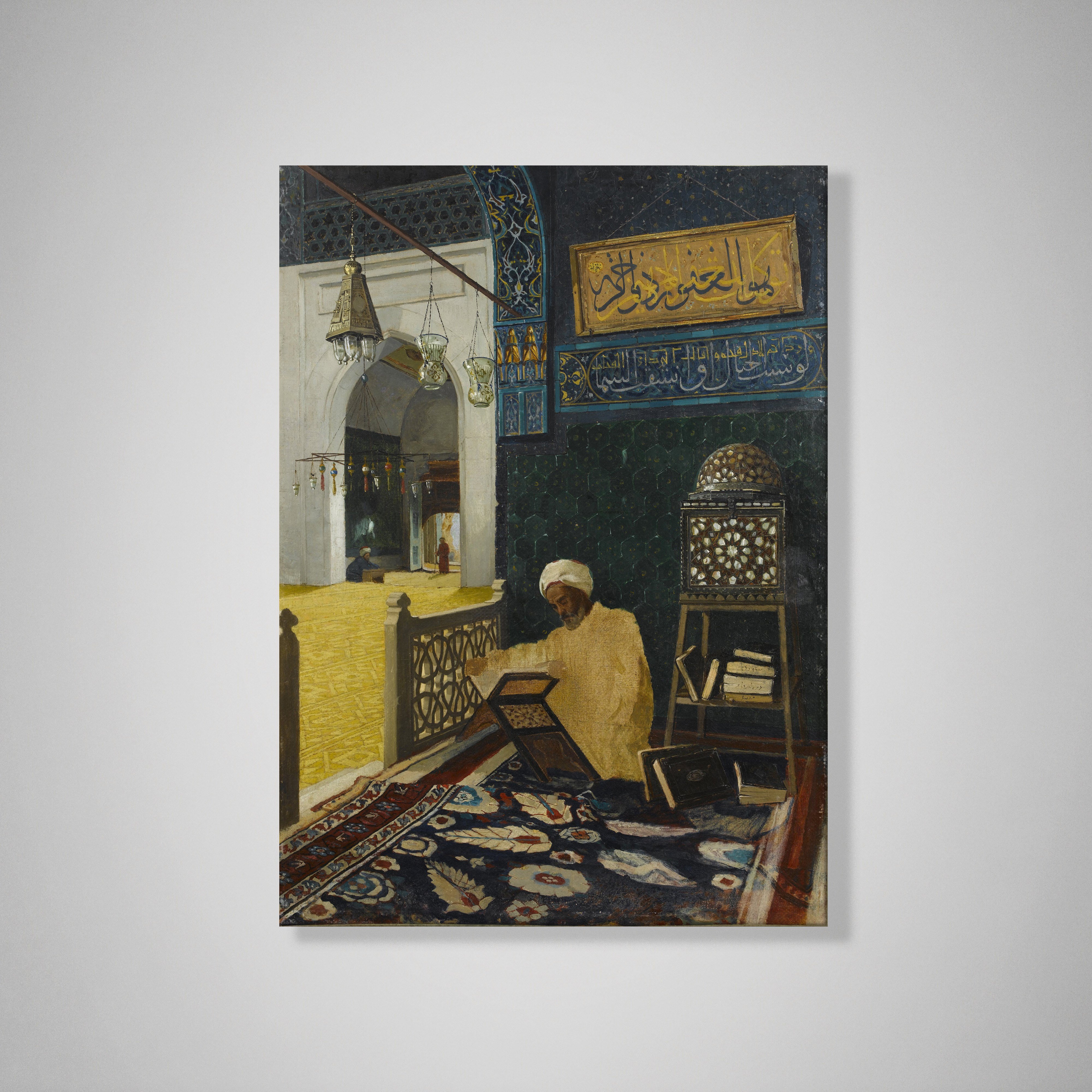 Kur'an Tilaveti Kanvas Tablo – Osman Hamdi Bey Reciting the Quran Klasik Sanat Eseri