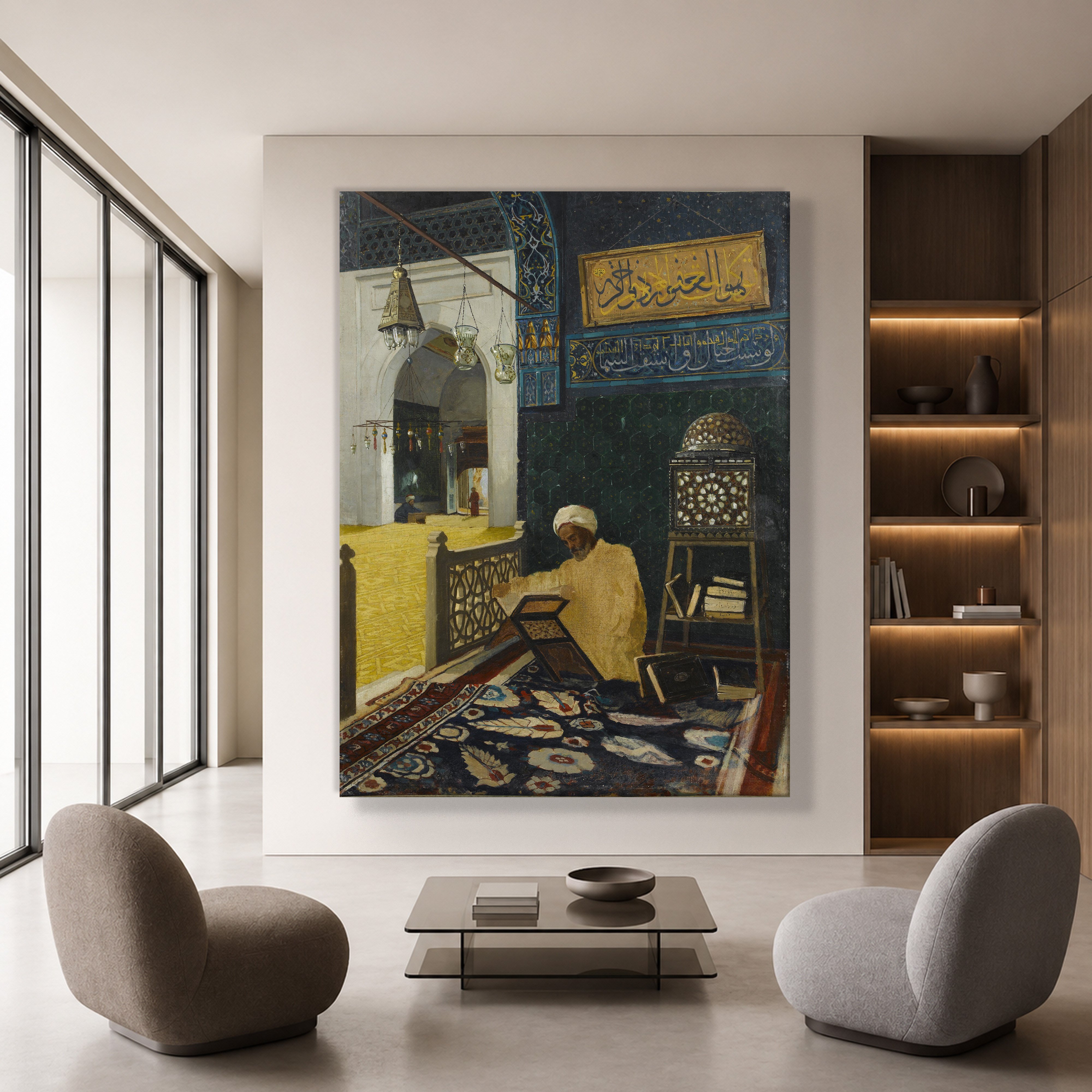 Kur'an Tilaveti Kanvas Tablo – Osman Hamdi Bey Reciting the Quran Klasik Sanat Eseri
