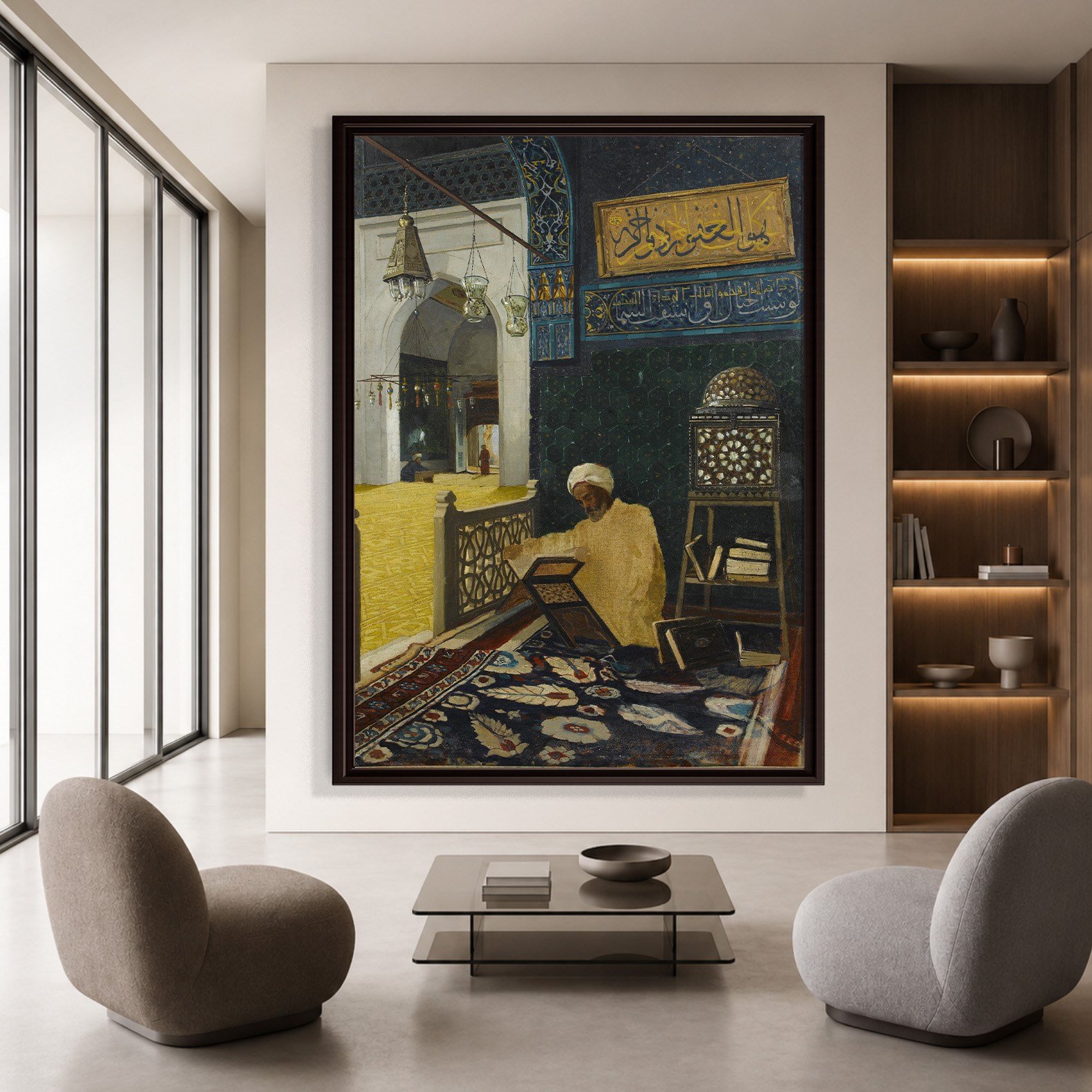 Kur'an Tilaveti Kanvas Tablo – Osman Hamdi Bey Reciting the Quran Klasik Sanat Eseri