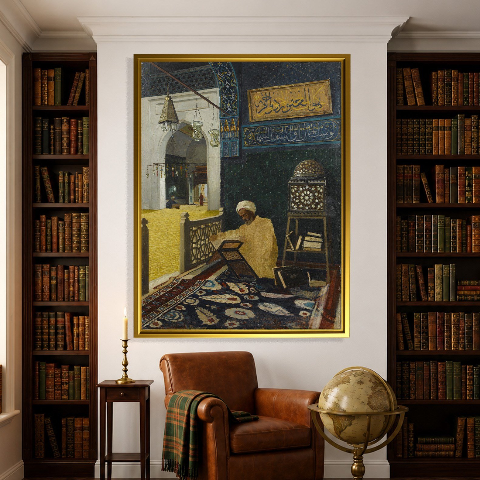 Kur'an Tilaveti Kanvas Tablo – Osman Hamdi Bey Reciting the Quran Klasik Sanat Eseri
