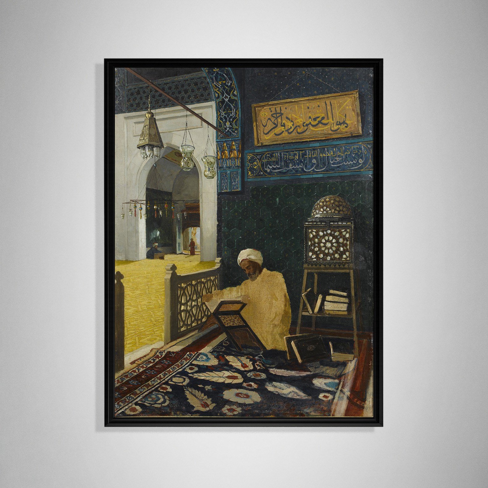 Kur'an Tilaveti Kanvas Tablo – Osman Hamdi Bey Reciting the Quran Klasik Sanat Eseri